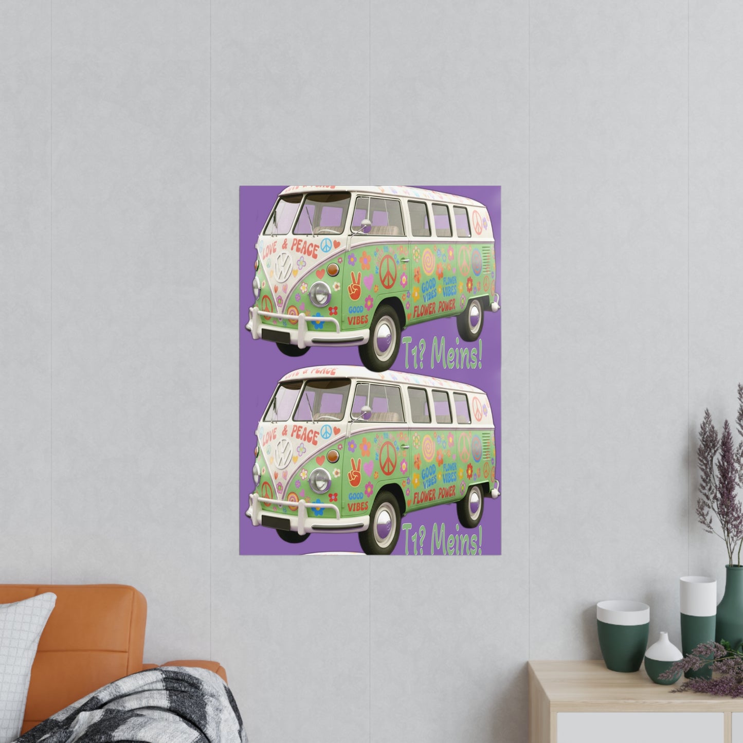 VW Bulli T1 grün - Poster