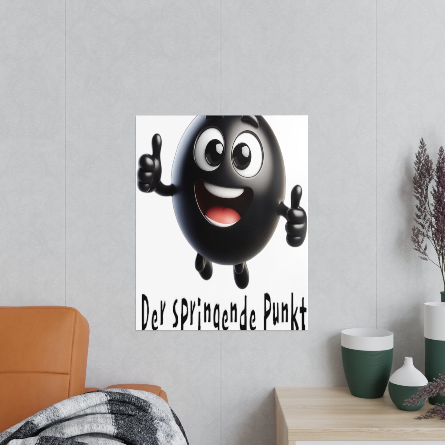 Der springende Punkt (schwarz) - Portrait Poster
