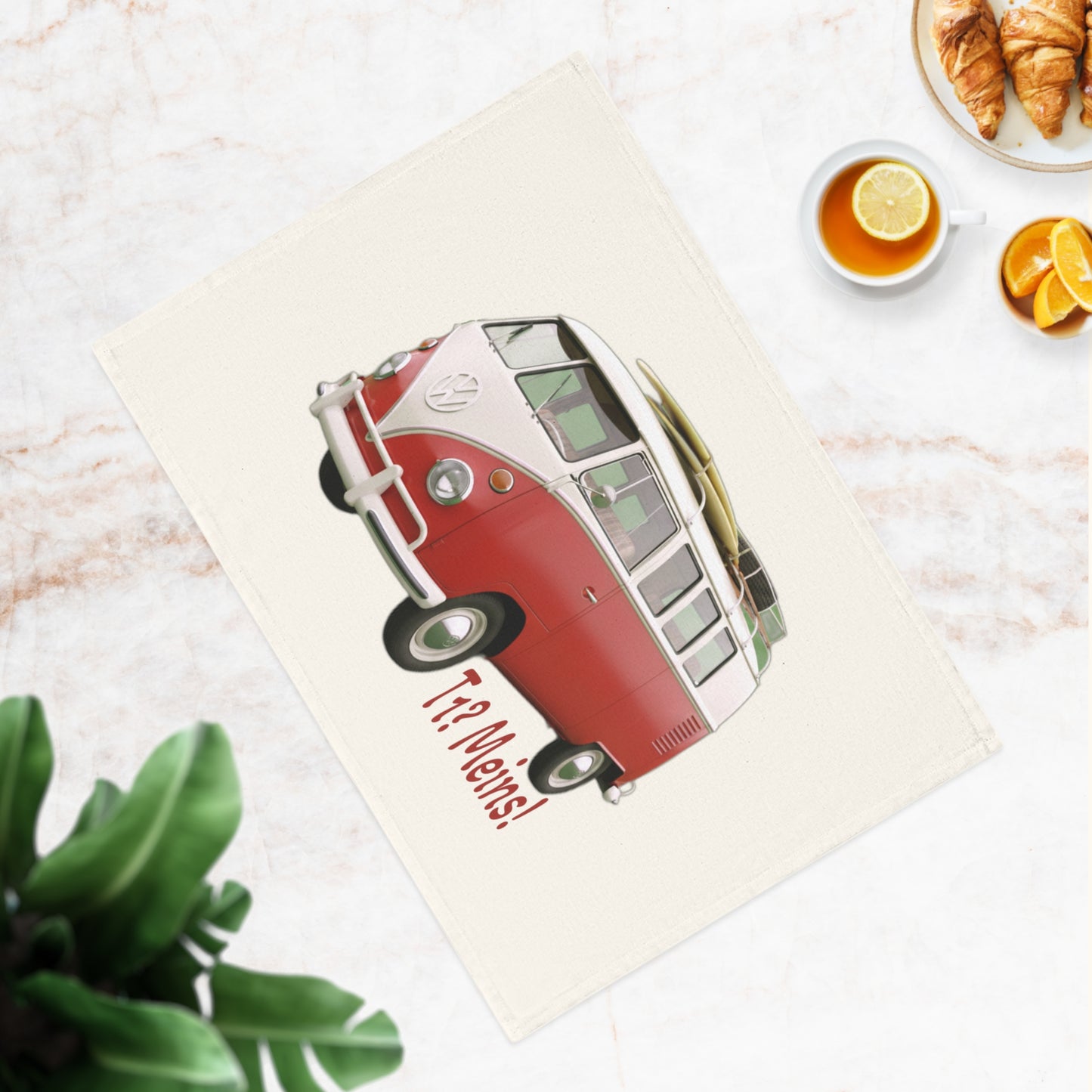 VW Bulli T1 rot - Geschirrtuch