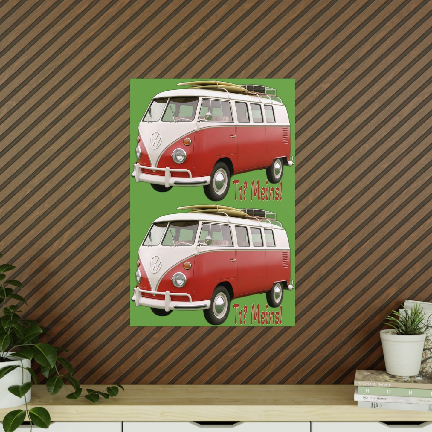 VW Bulli T1 rot - Poster