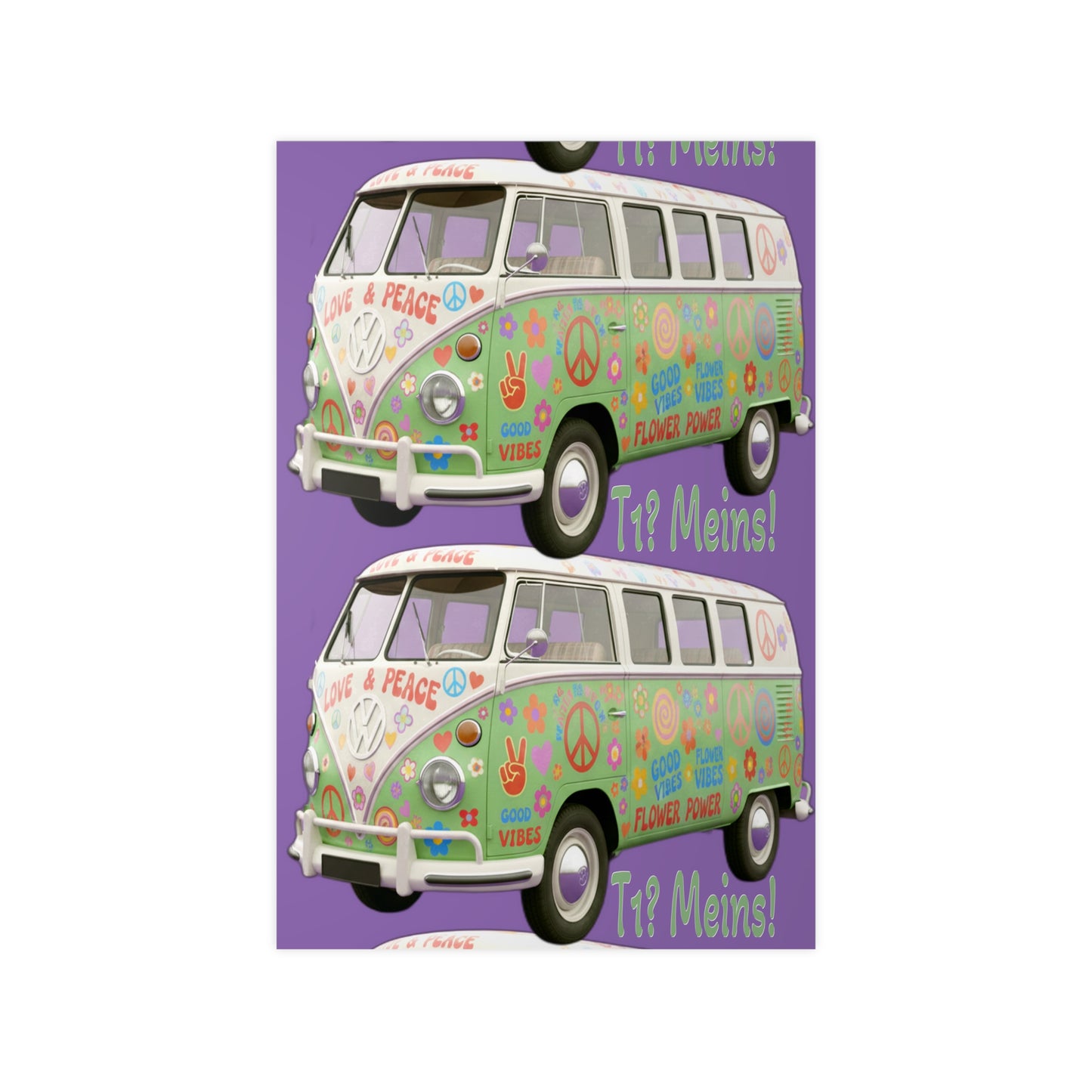 VW Bulli T1 grün - Poster