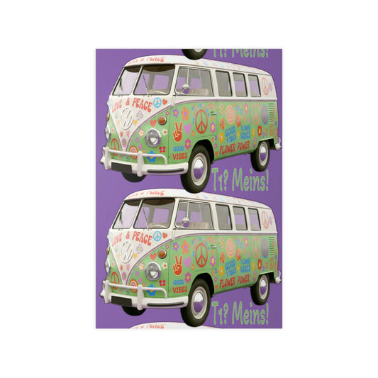 VW Bulli T1 grün - Poster