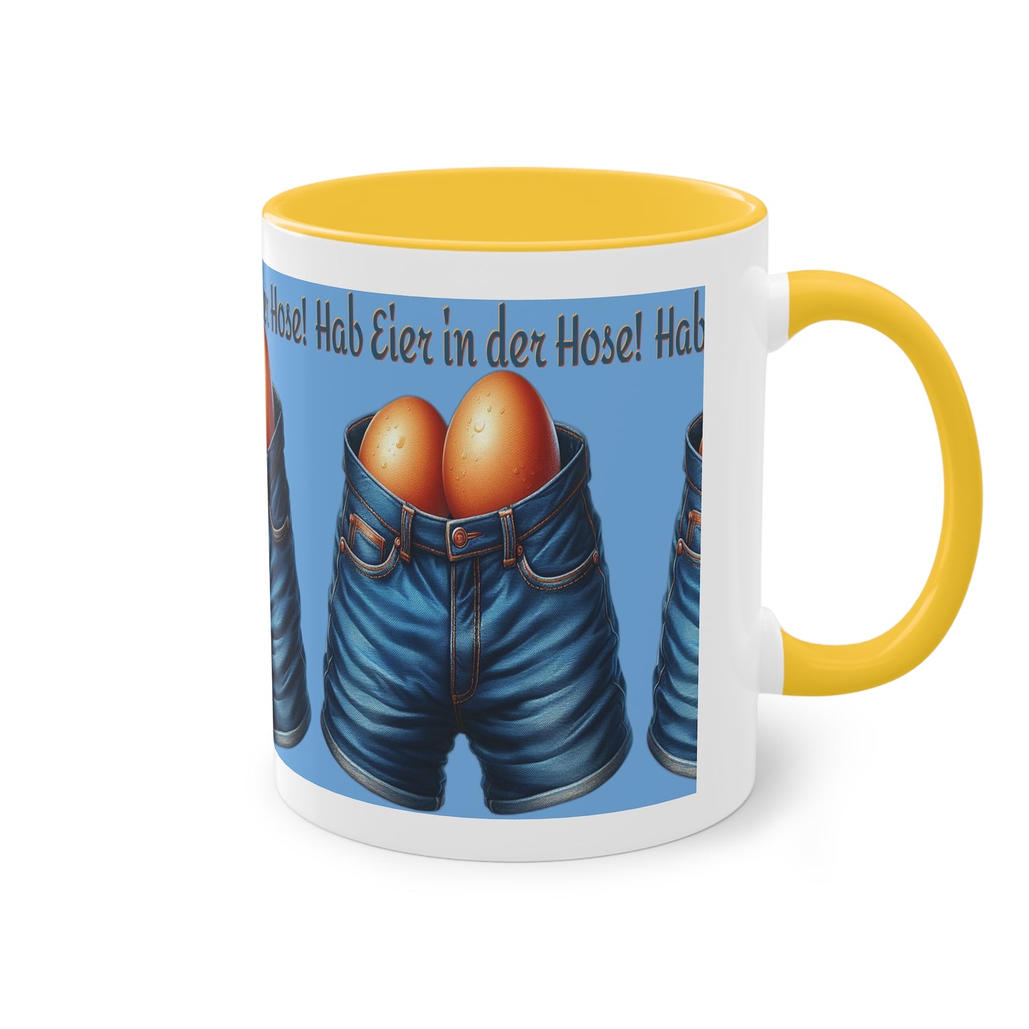 Eier in Hose - Tasse
