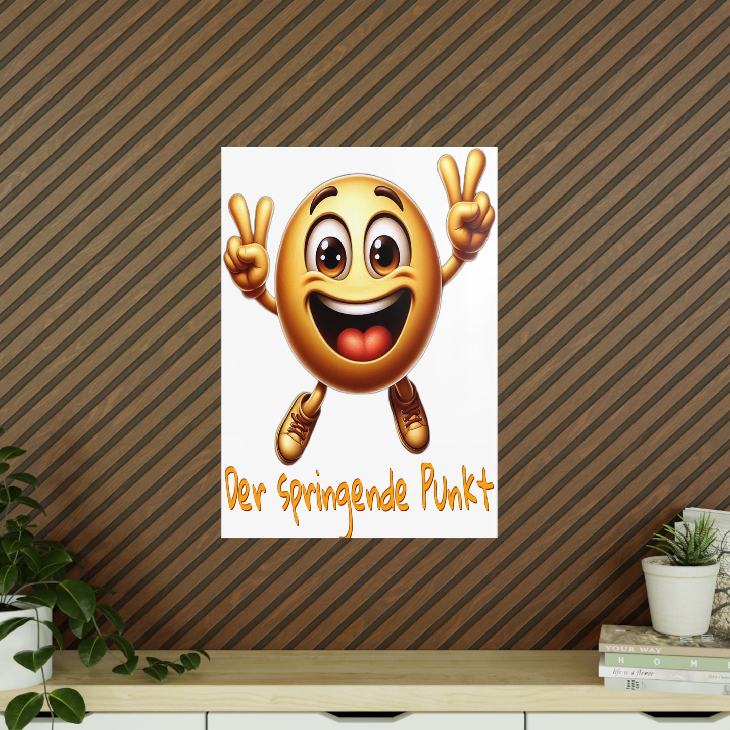 Der springende Punkt (orange) - Portrait Poster
