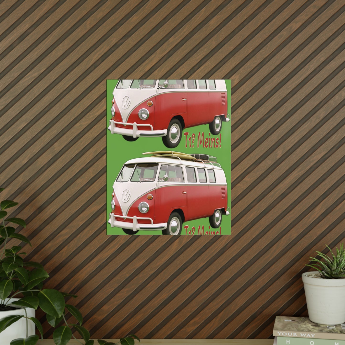 VW Bulli T1 rot - Poster