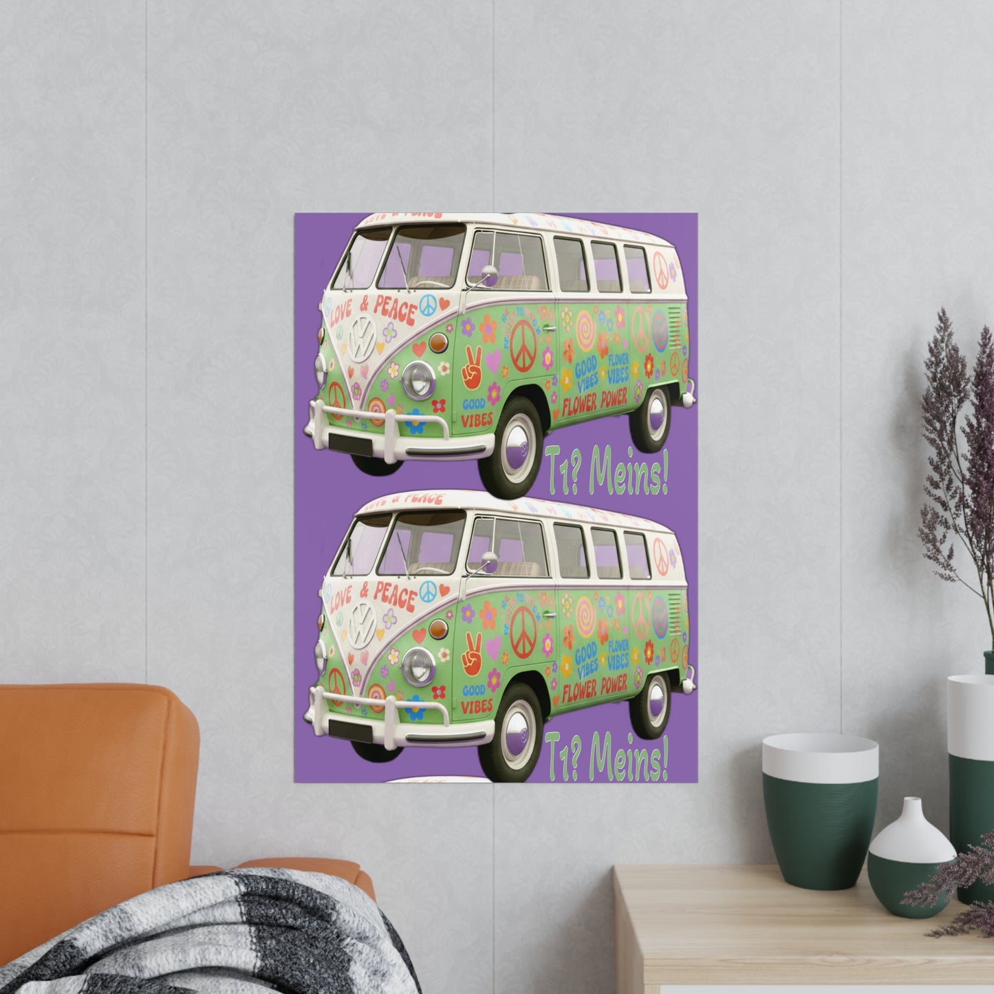 VW Bulli T1 grün - Poster