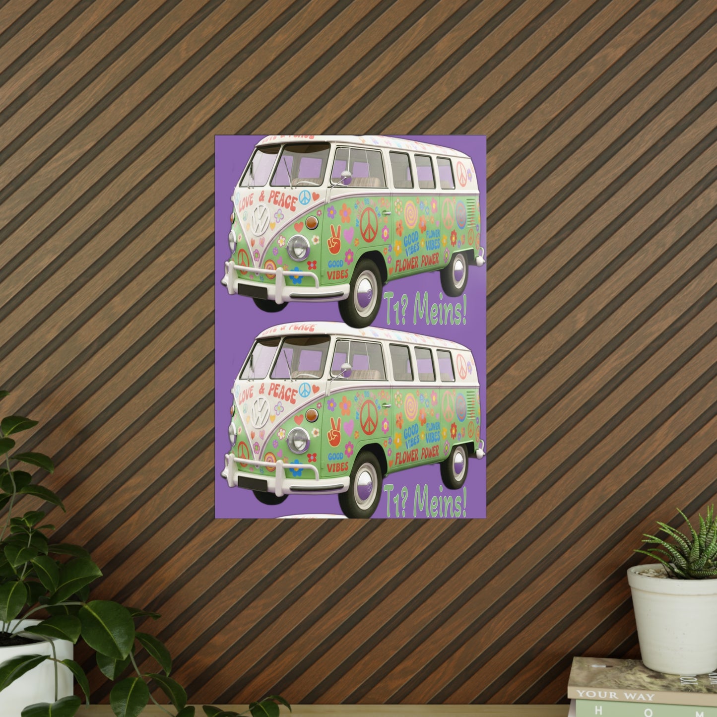 VW Bulli T1 grün - Poster