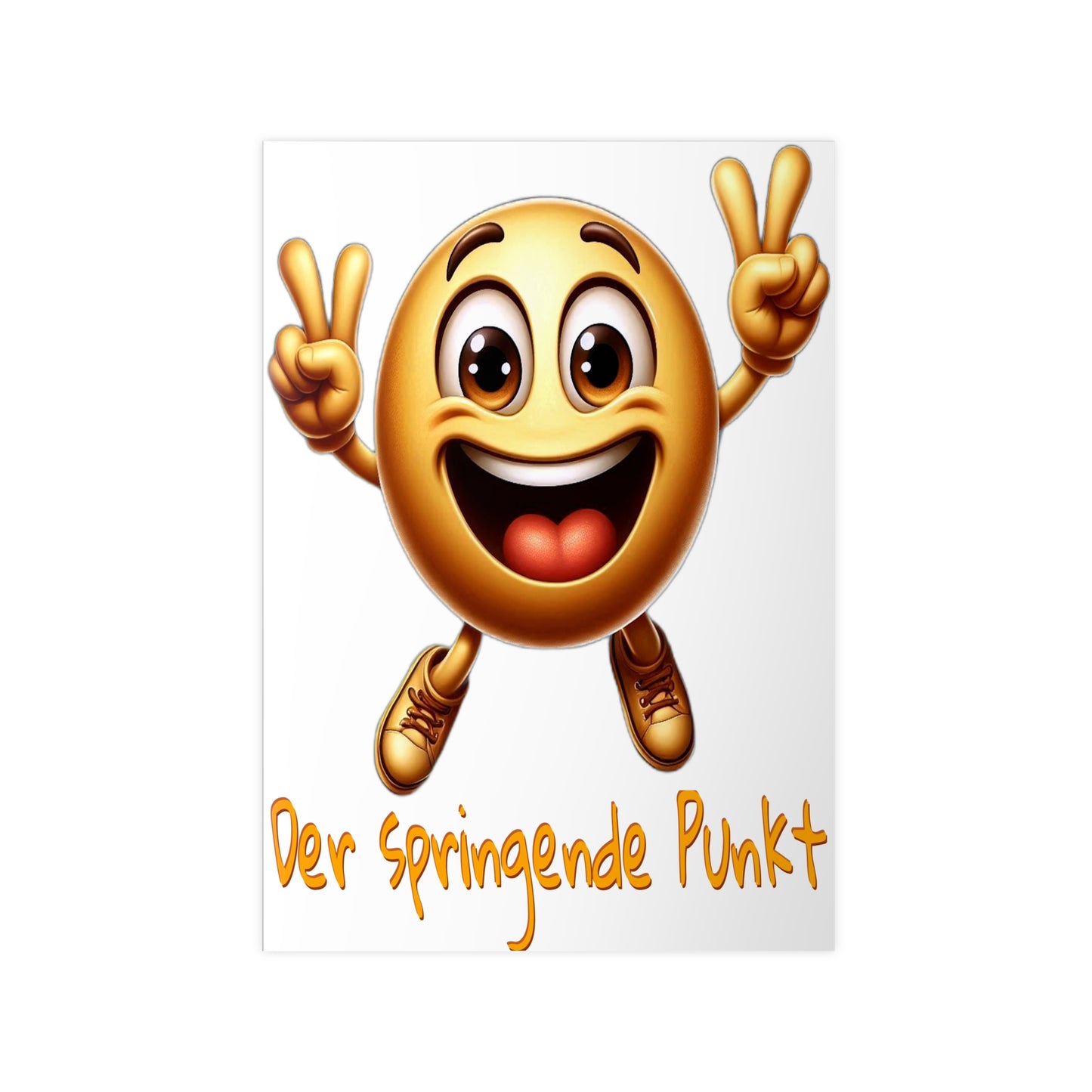 Der springende Punkt (orange) - Portrait Poster