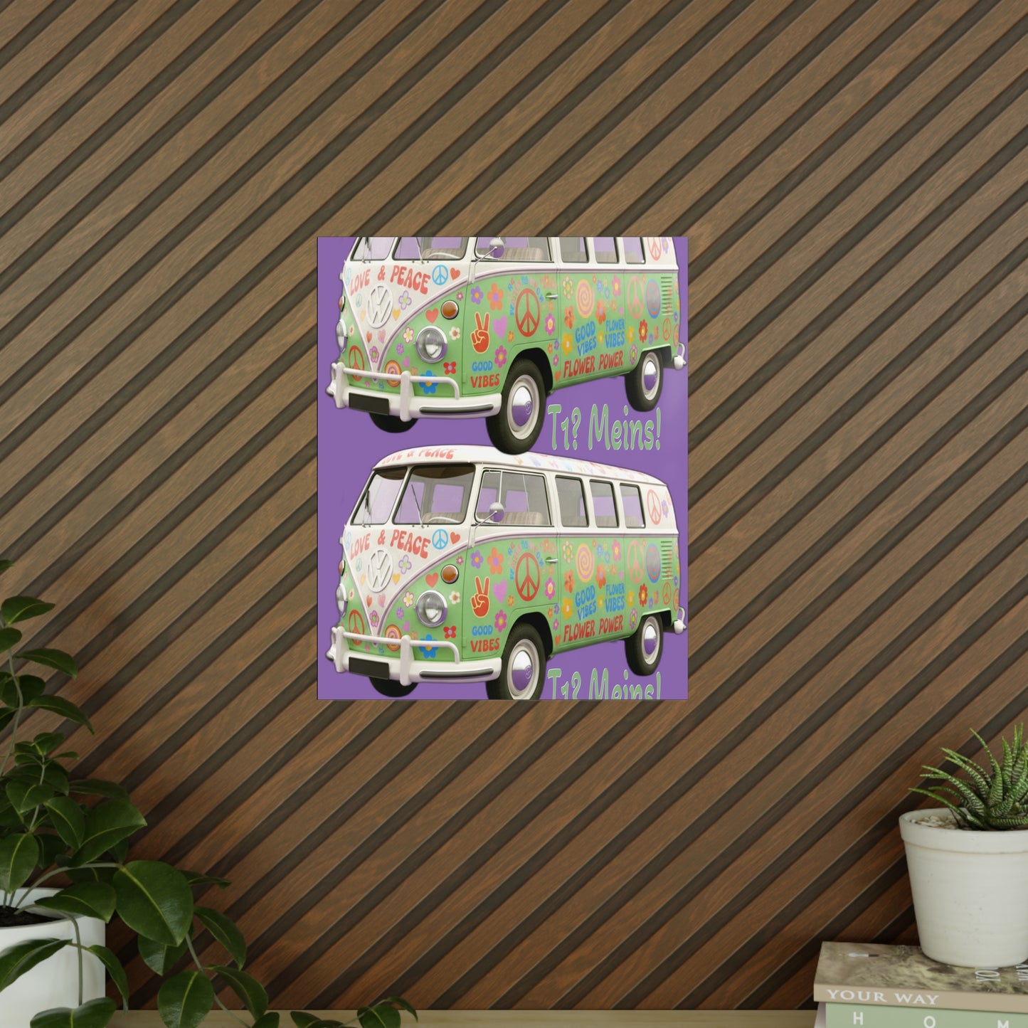 VW Bulli T1 grün - Poster