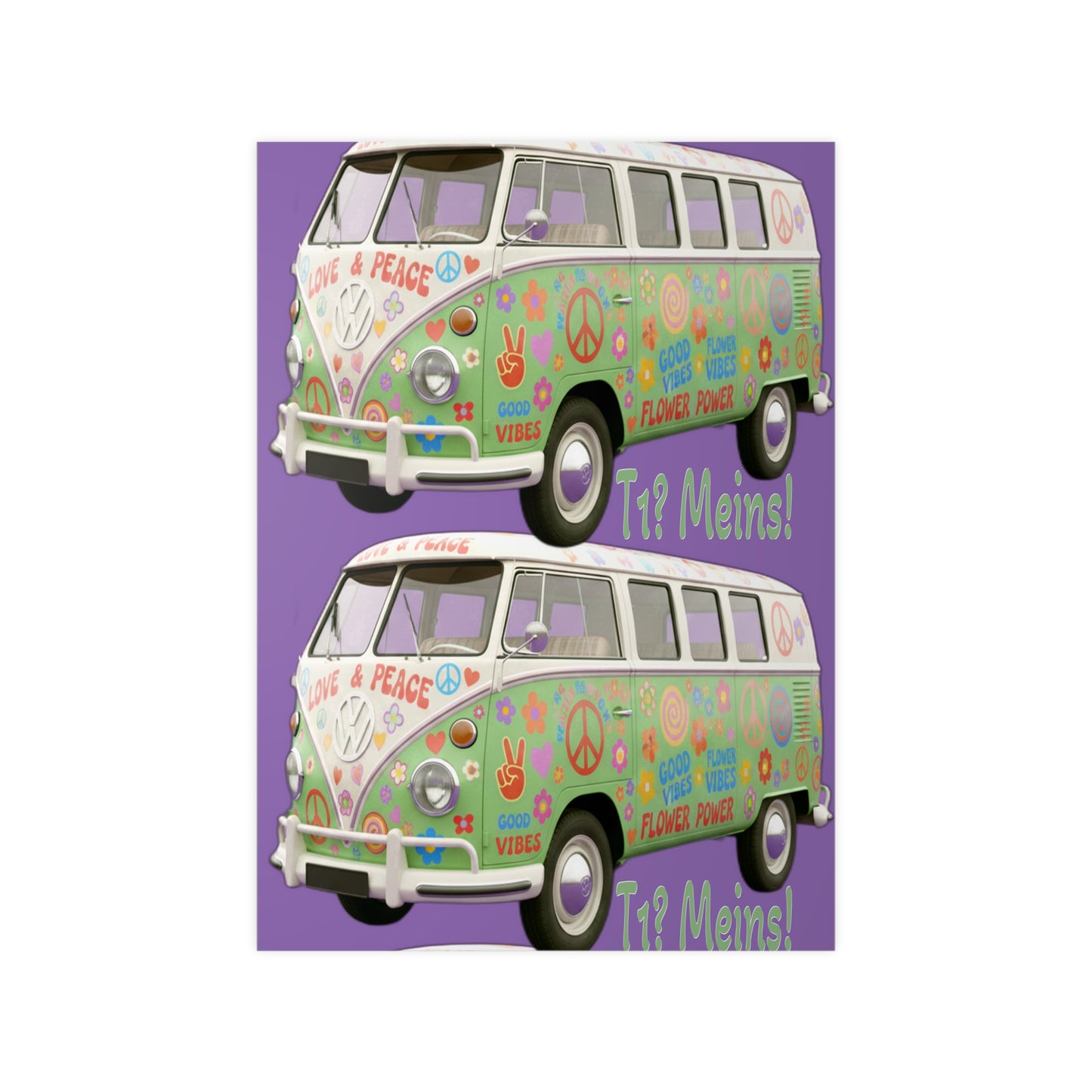 VW Bulli T1 grün - Poster