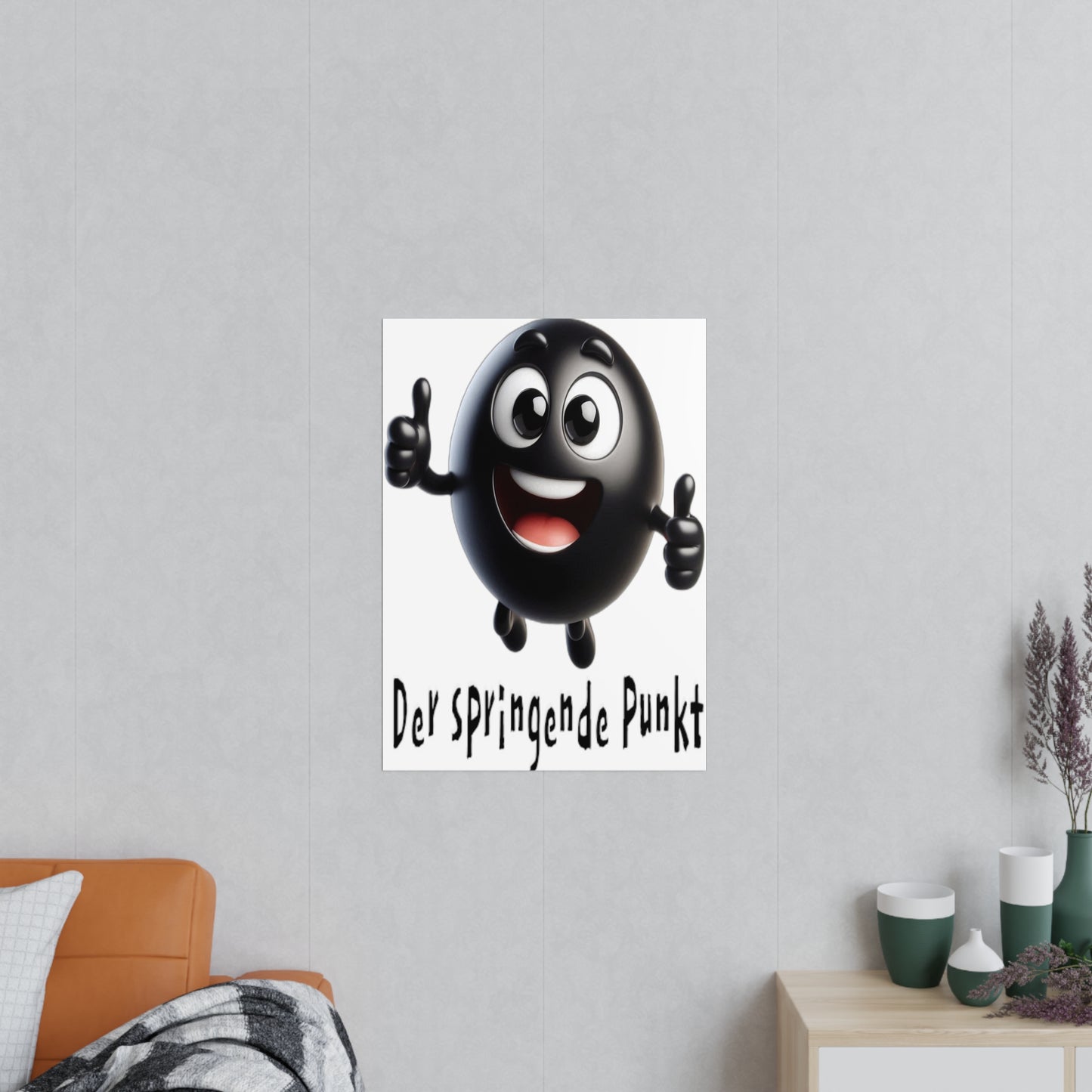 Der springende Punkt (schwarz) - Portrait Poster