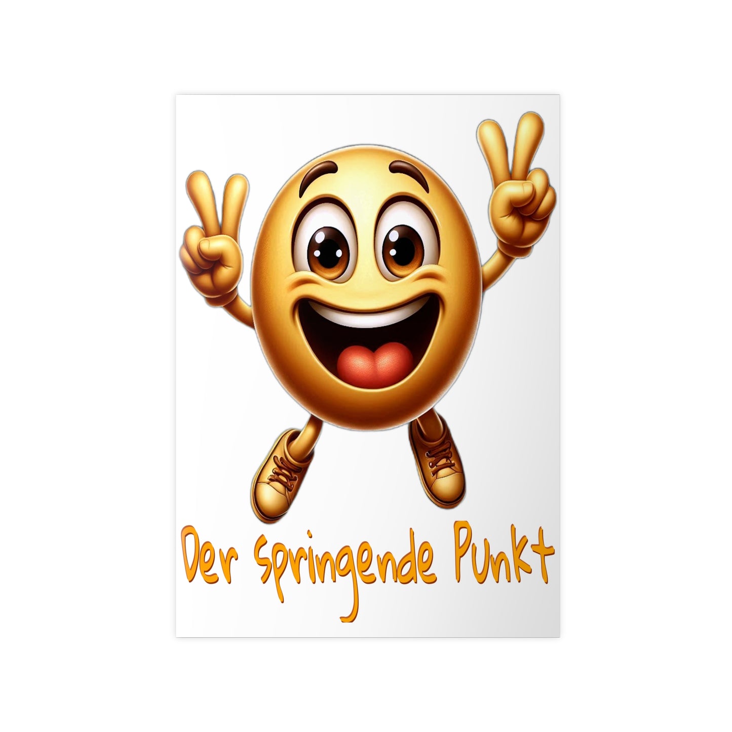 Der springende Punkt (orange) - Portrait Poster