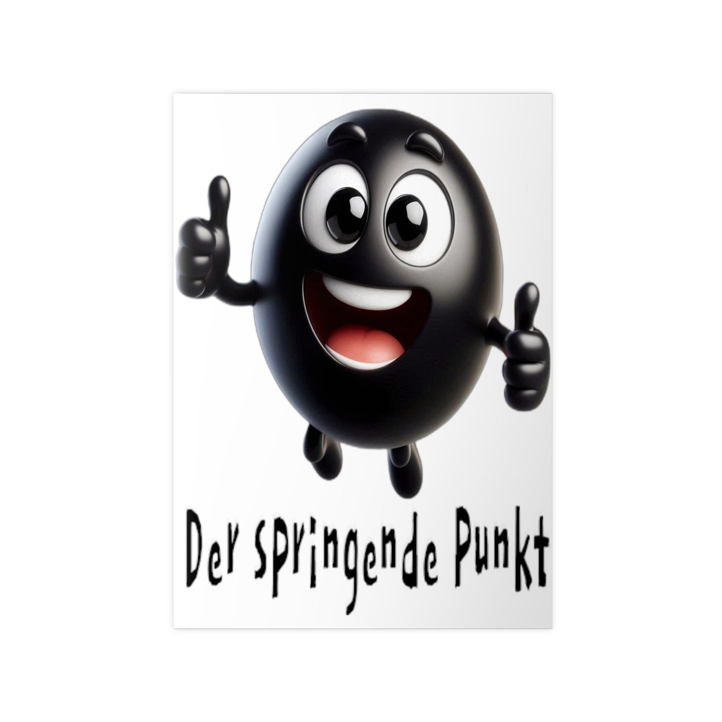 Der springende Punkt (schwarz) - Portrait Poster