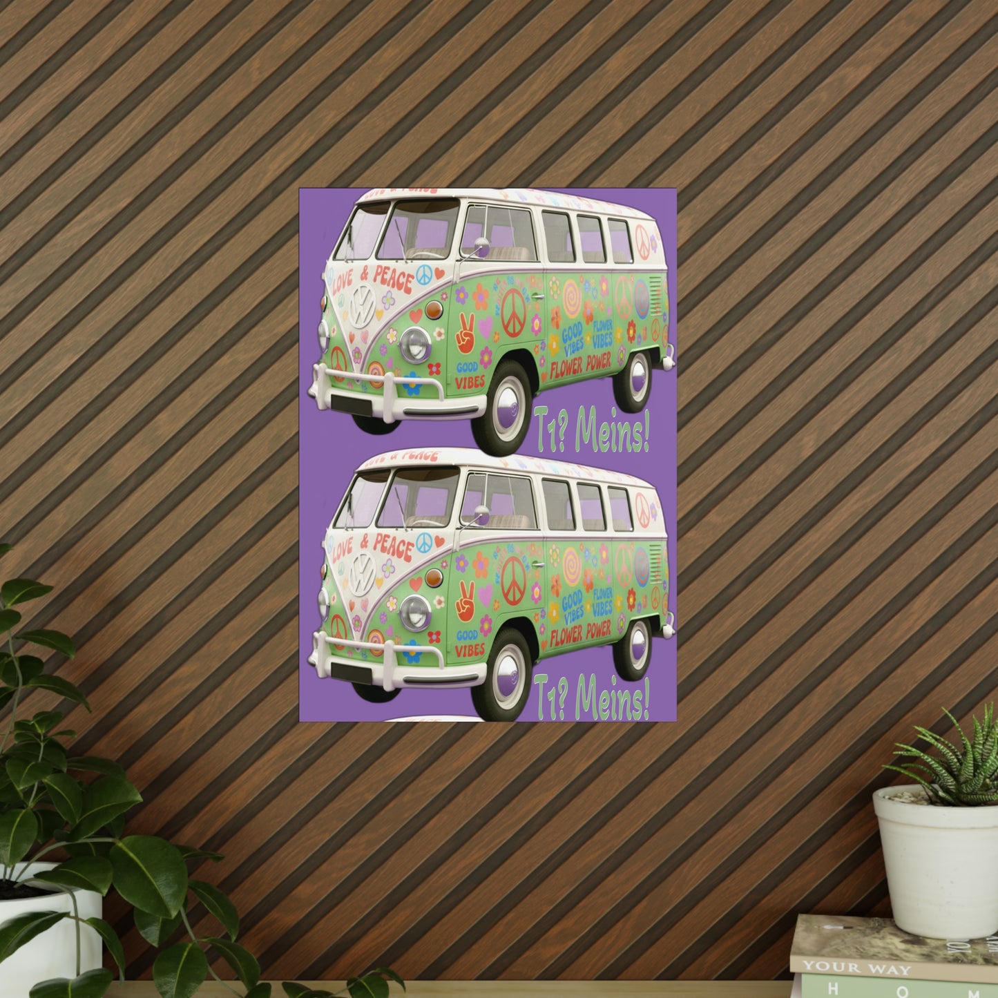 VW Bulli T1 grün - Poster