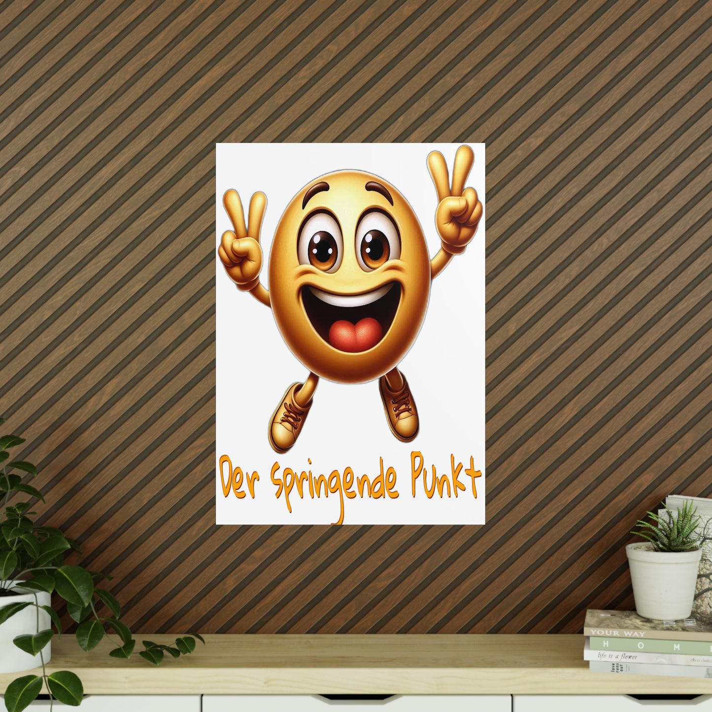 Der springende Punkt (orange) - Portrait Poster