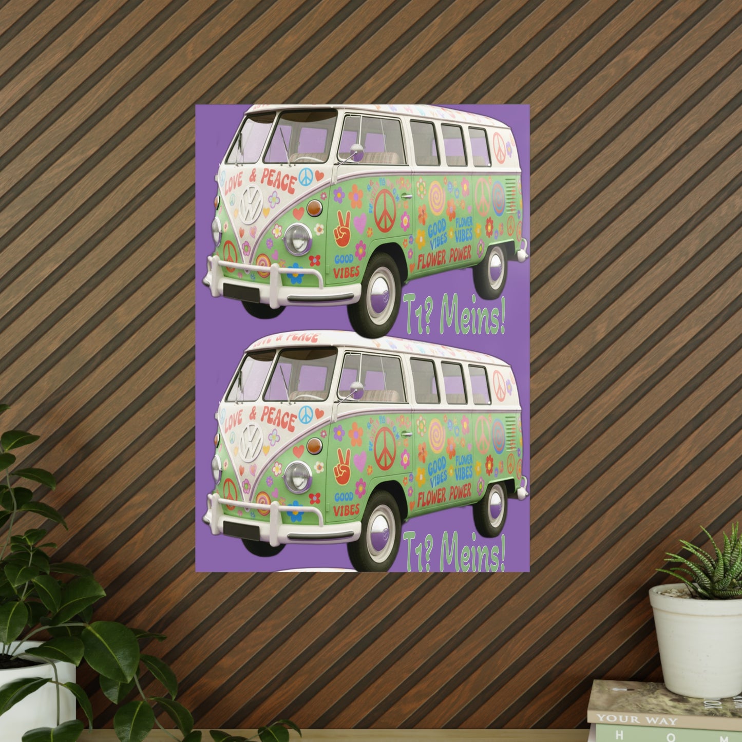 VW Bulli T1 grün - Poster