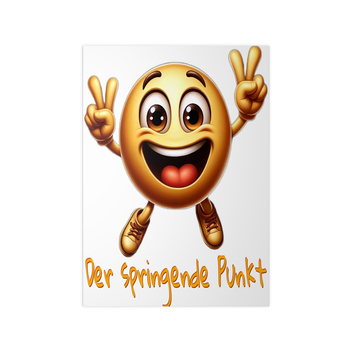 Der springende Punkt (orange) - Portrait Poster