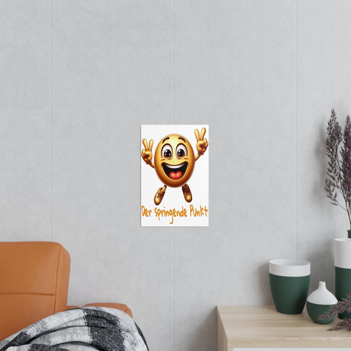 Der springende Punkt (orange) - Portrait Poster