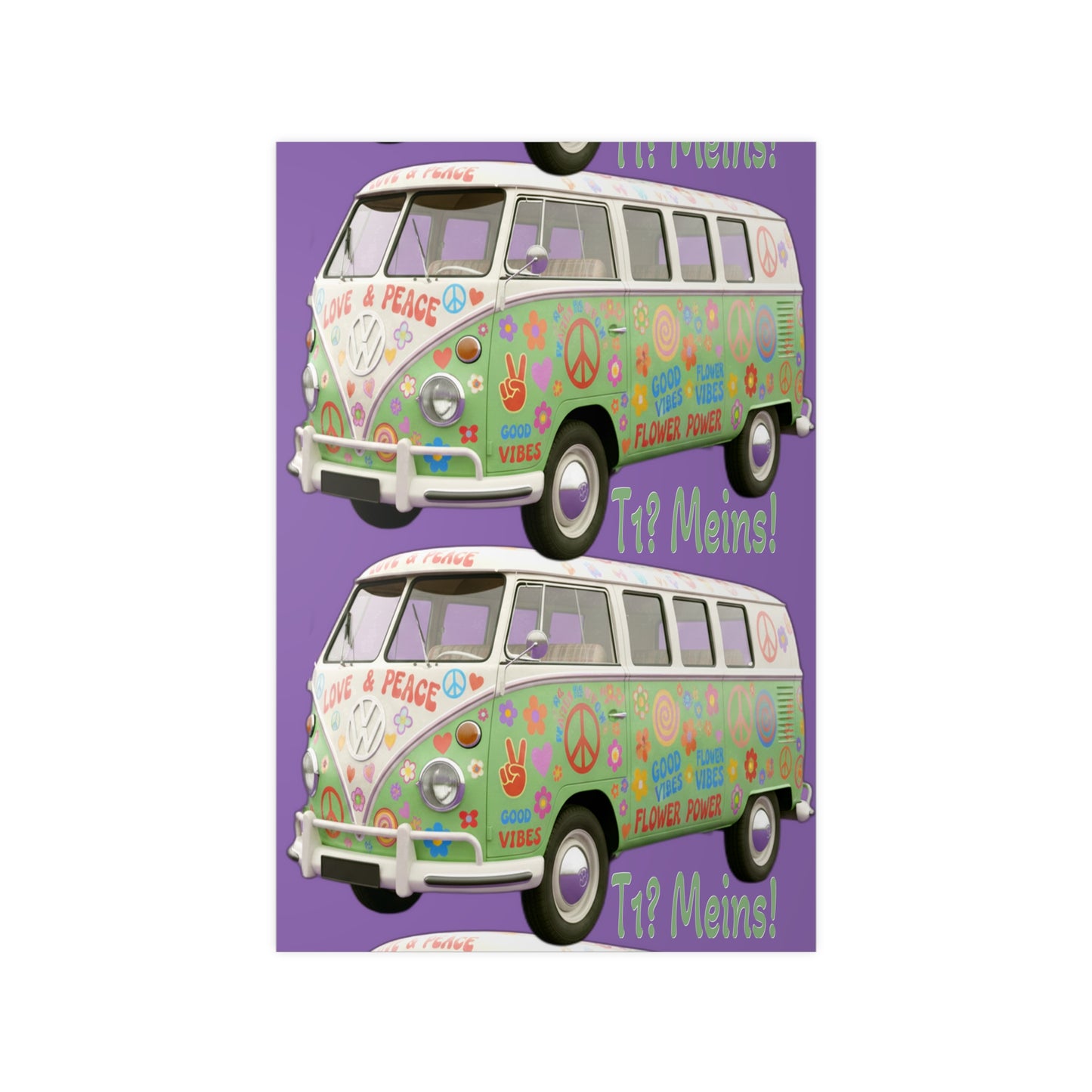 VW Bulli T1 grün - Poster