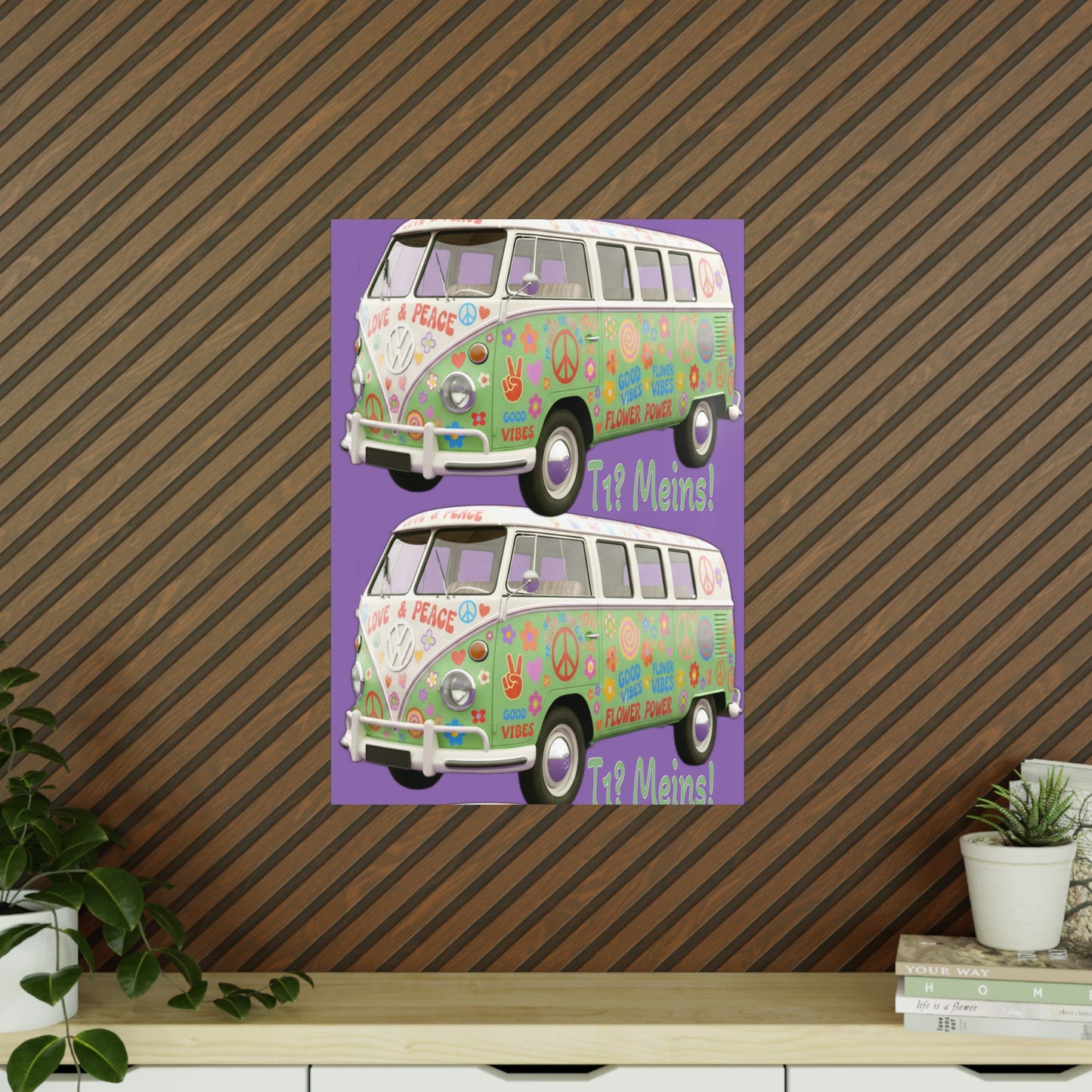 VW Bulli T1 grün - Poster