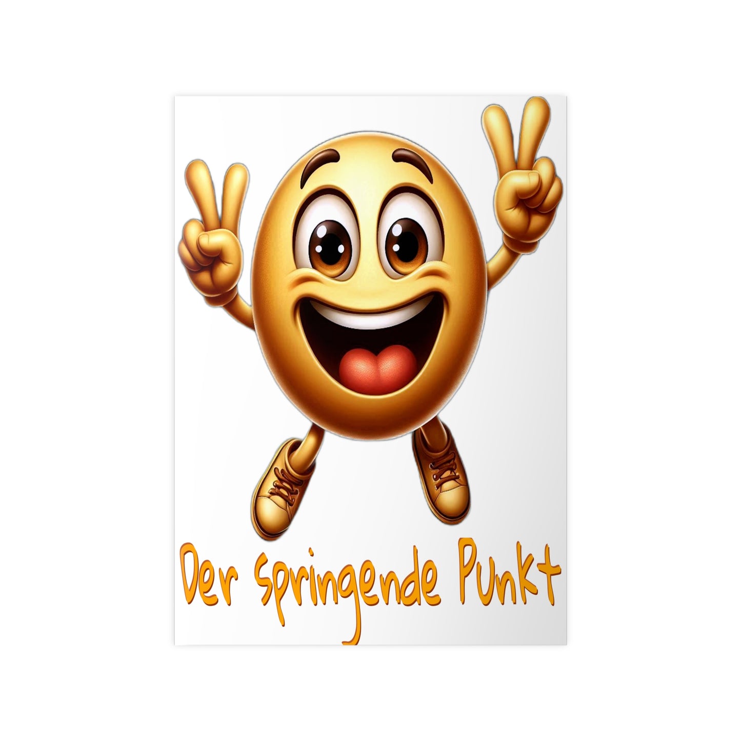 Der springende Punkt (orange) - Portrait Poster