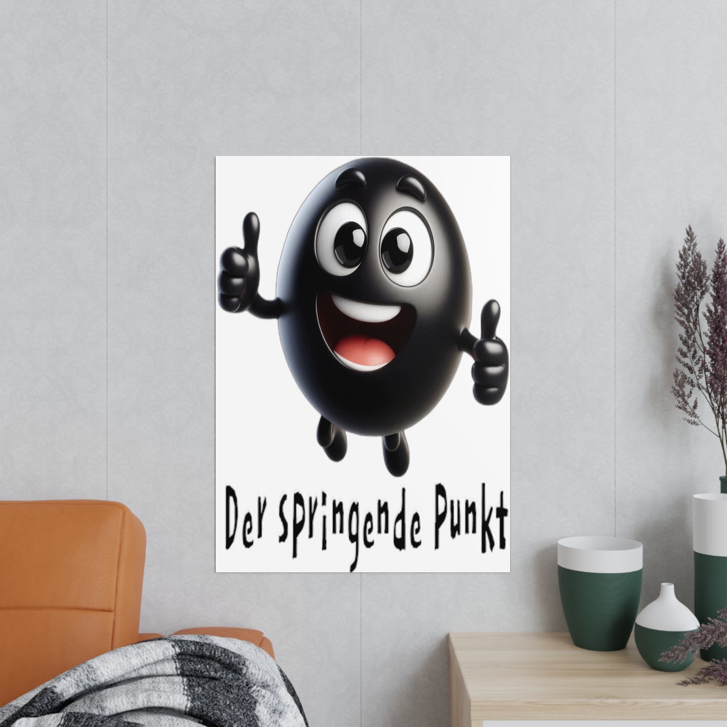 Der springende Punkt (schwarz) - Portrait Poster