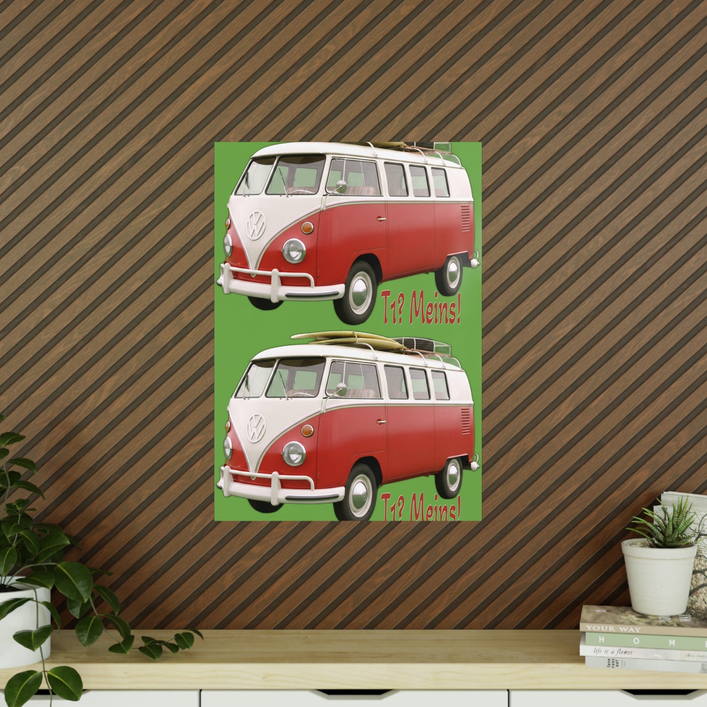 VW Bulli T1 rot - Poster