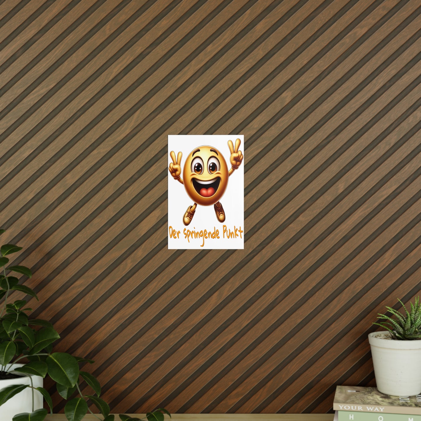 Der springende Punkt (orange) - Portrait Poster