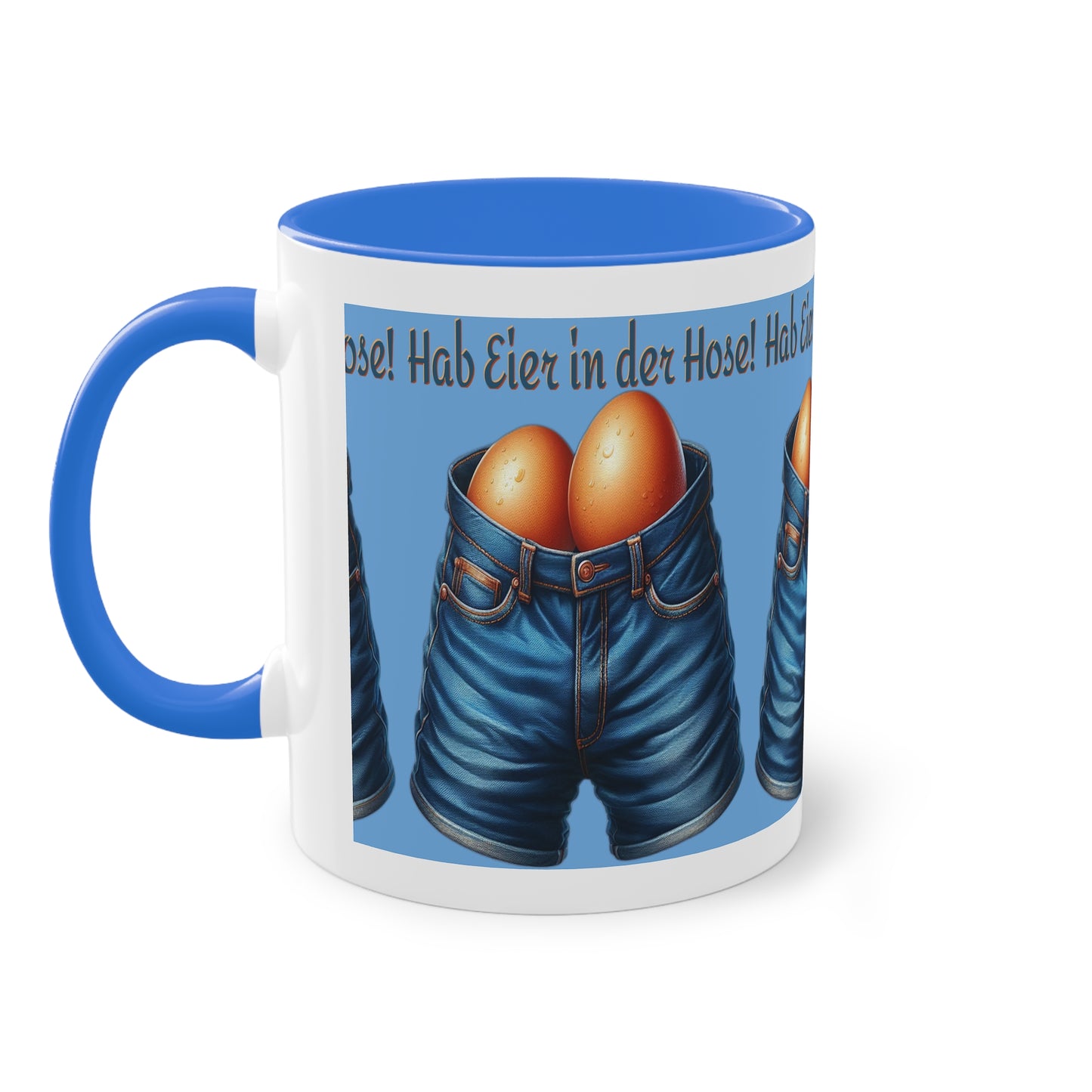 Eier in Hose - Tasse
