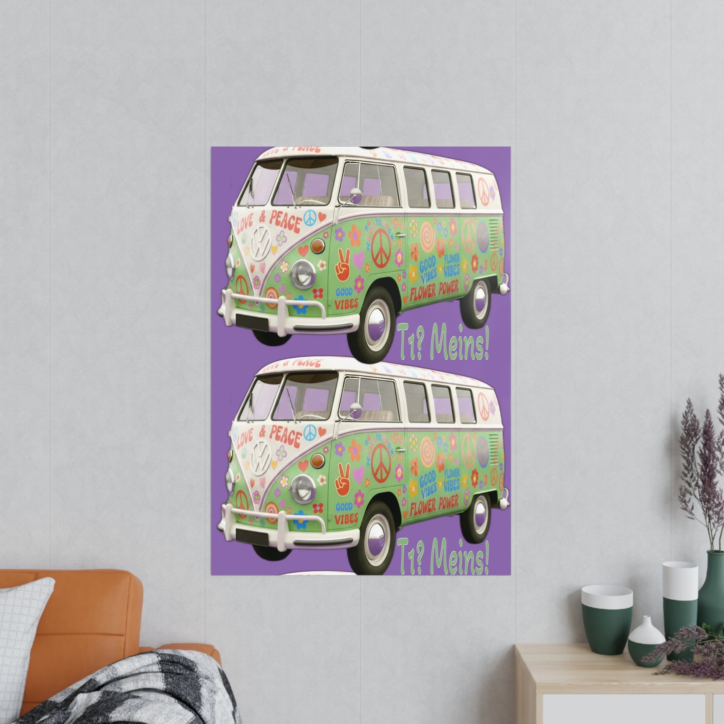 VW Bulli T1 grün - Poster