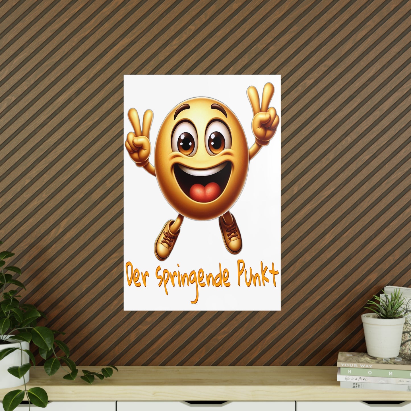 Der springende Punkt (orange) - Portrait Poster