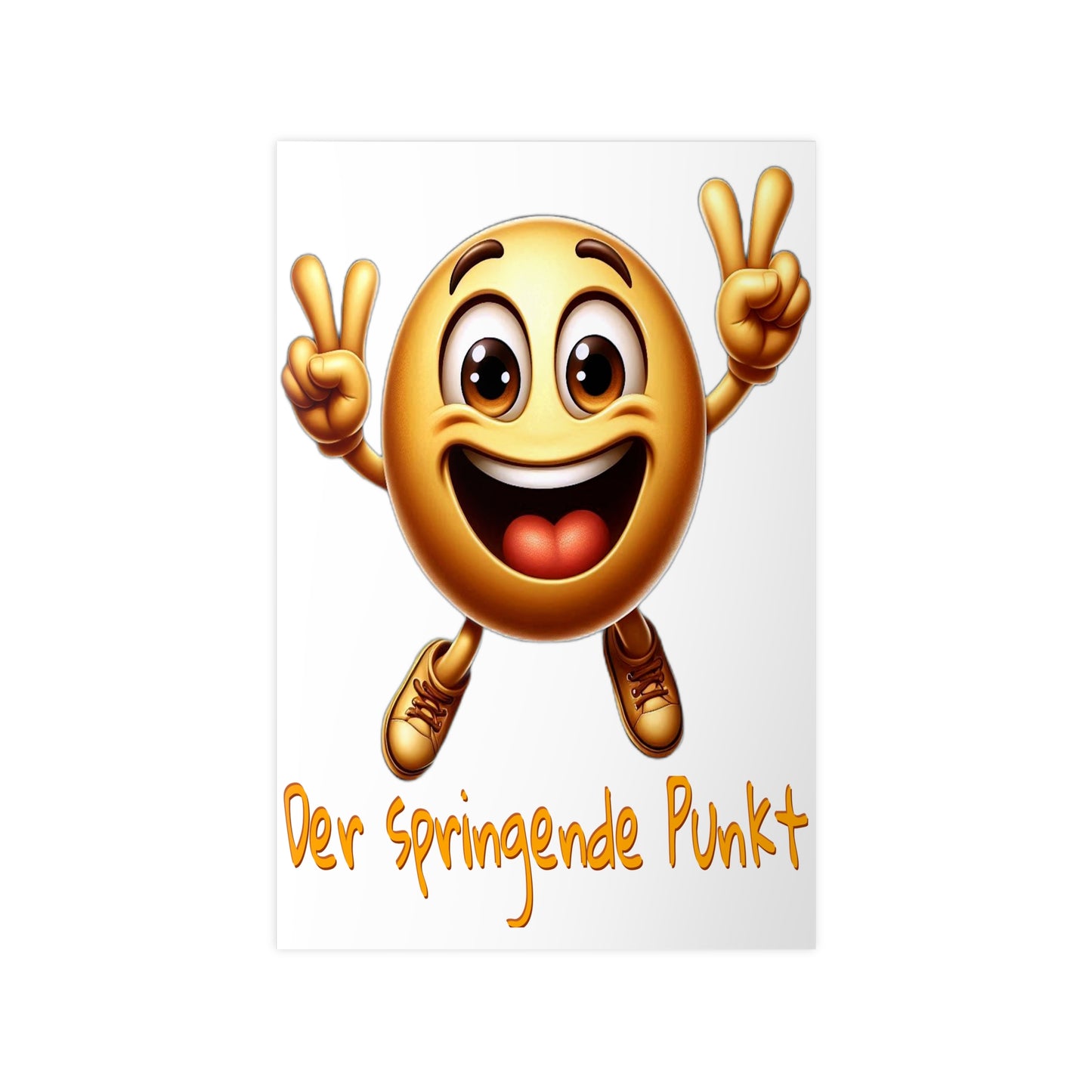 Der springende Punkt (orange) - Portrait Poster