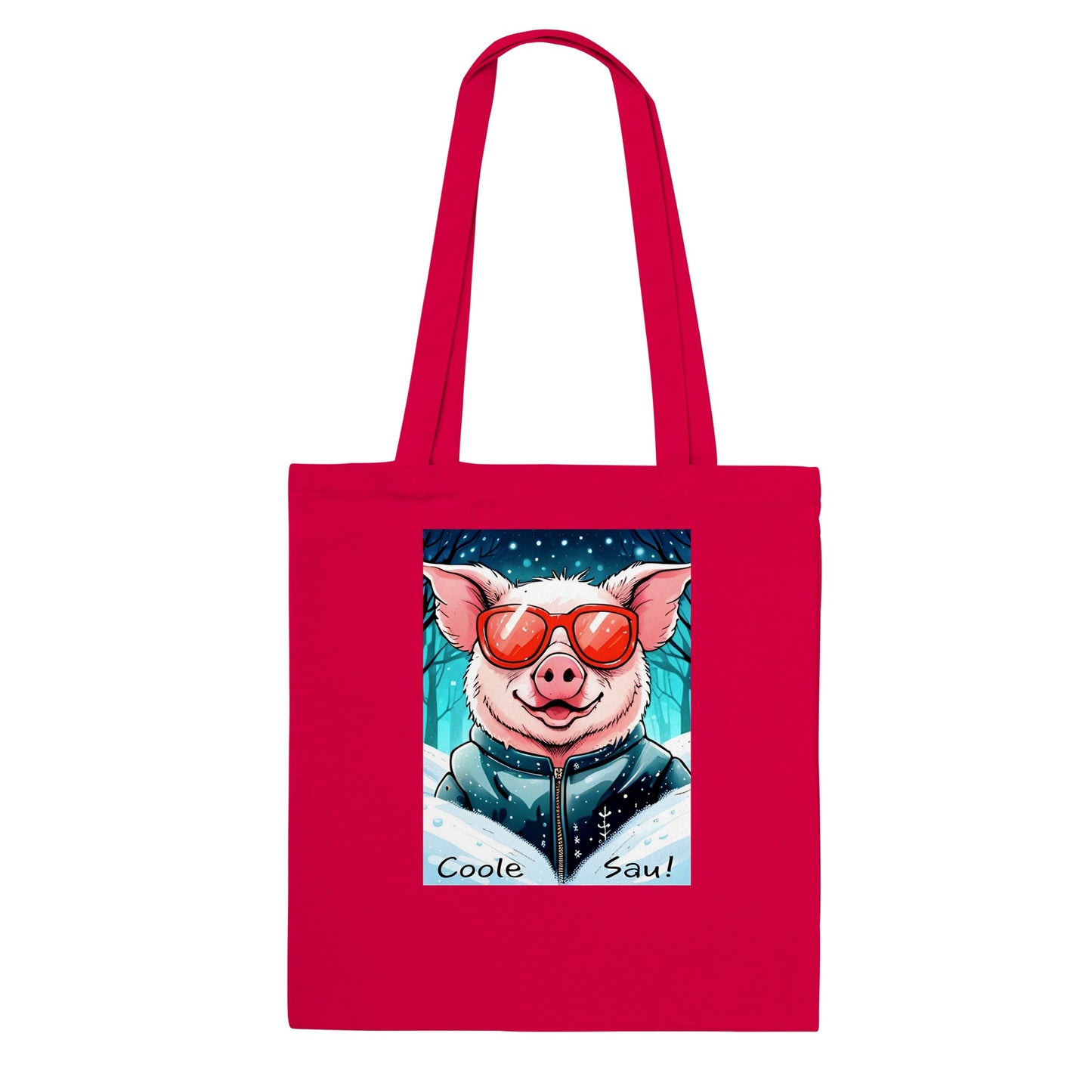 Cool Pig (Red Glasses) - Tote Bags