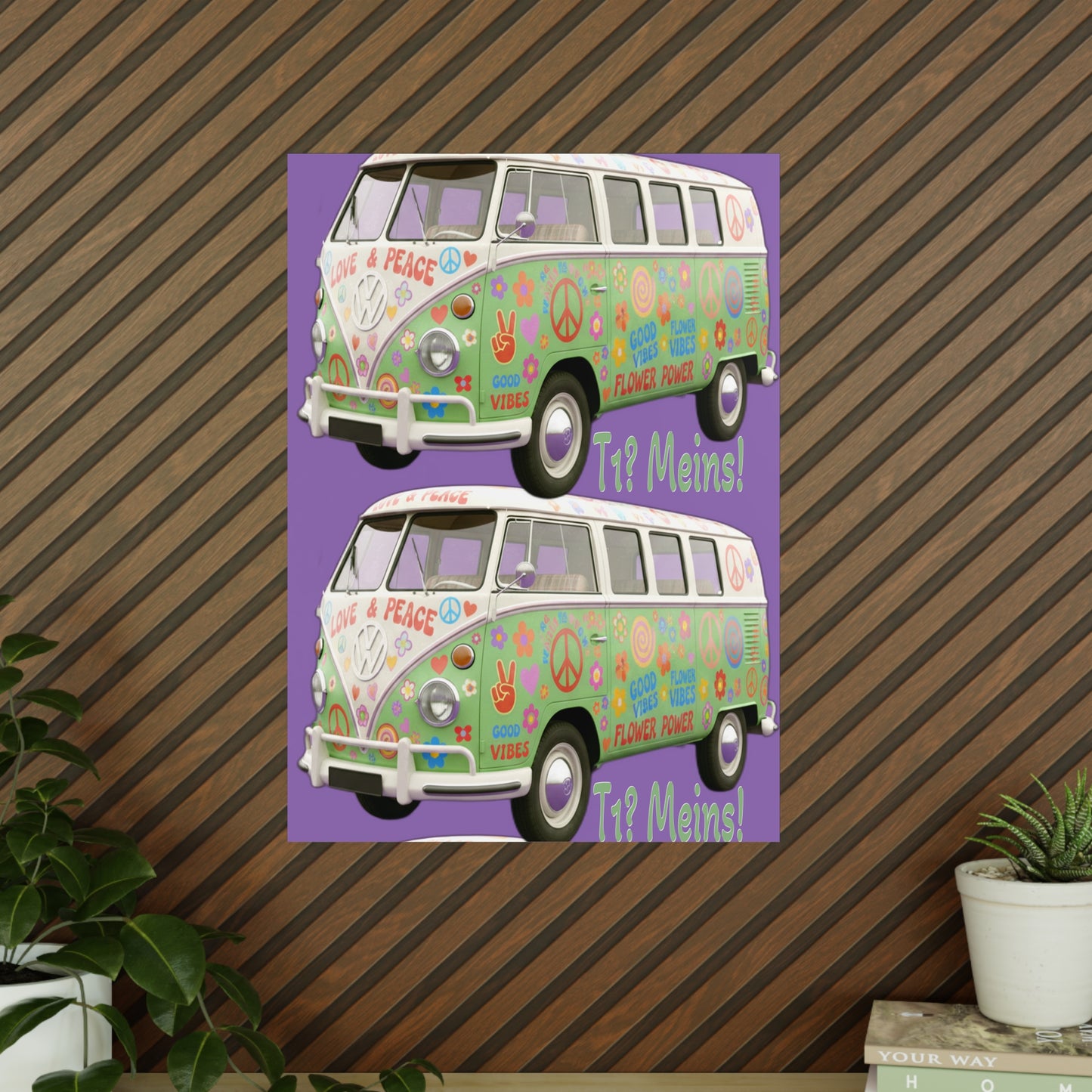 VW Bulli T1 grün - Poster