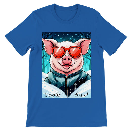 Cool Pig (Red Glasses) - T-Shirt &amp; Hoodie (Unisex)