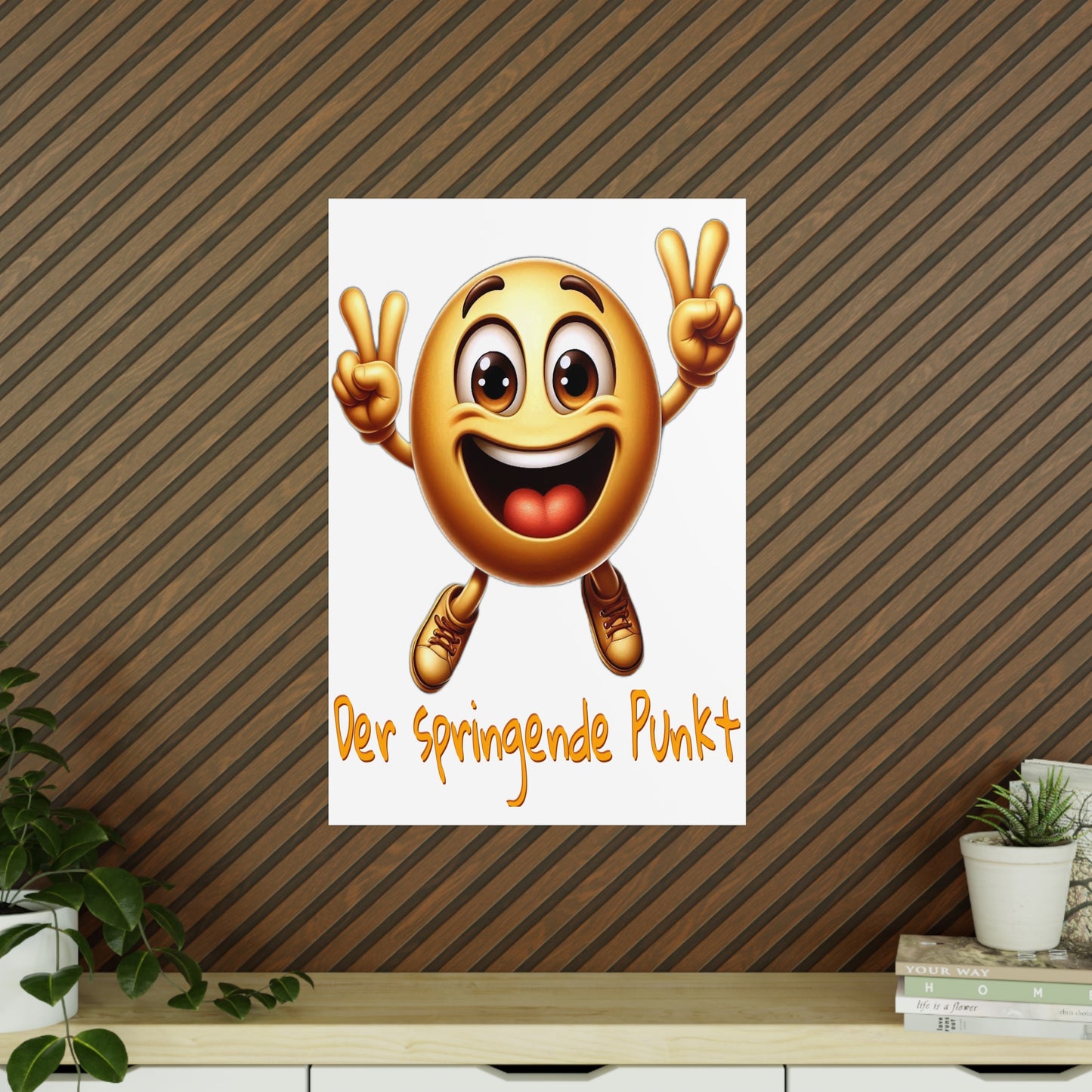 Der springende Punkt (orange) - Portrait Poster