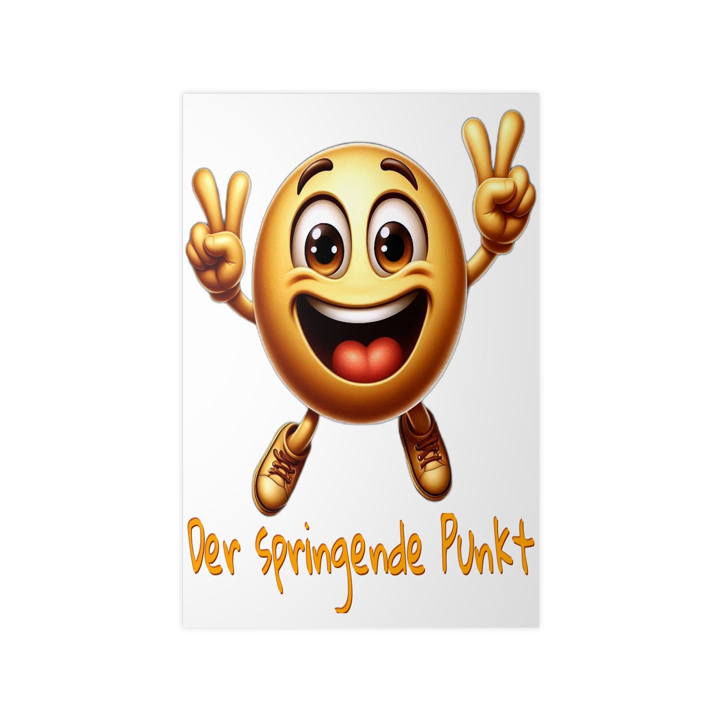 Der springende Punkt (orange) - Portrait Poster