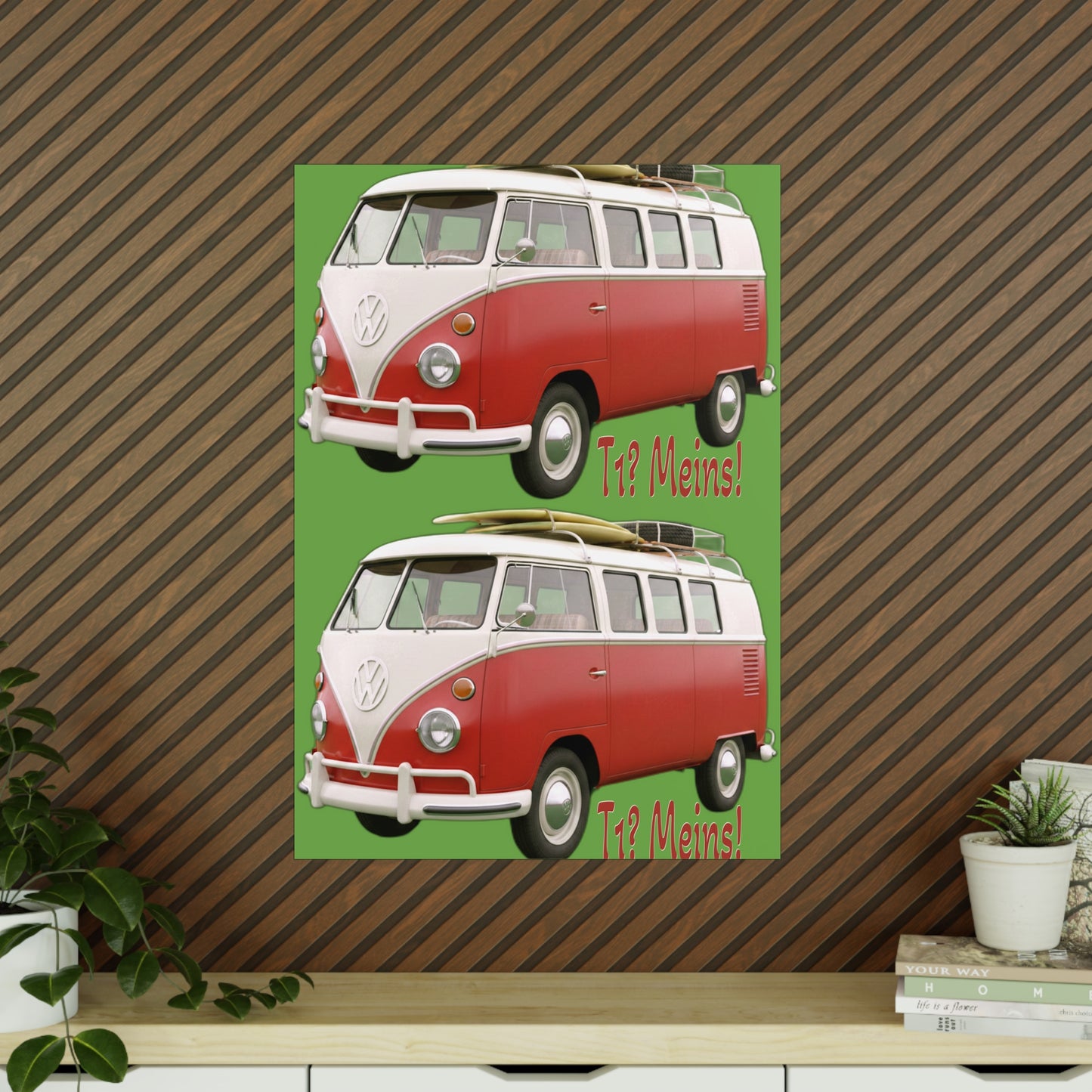 VW Bulli T1 rot - Poster