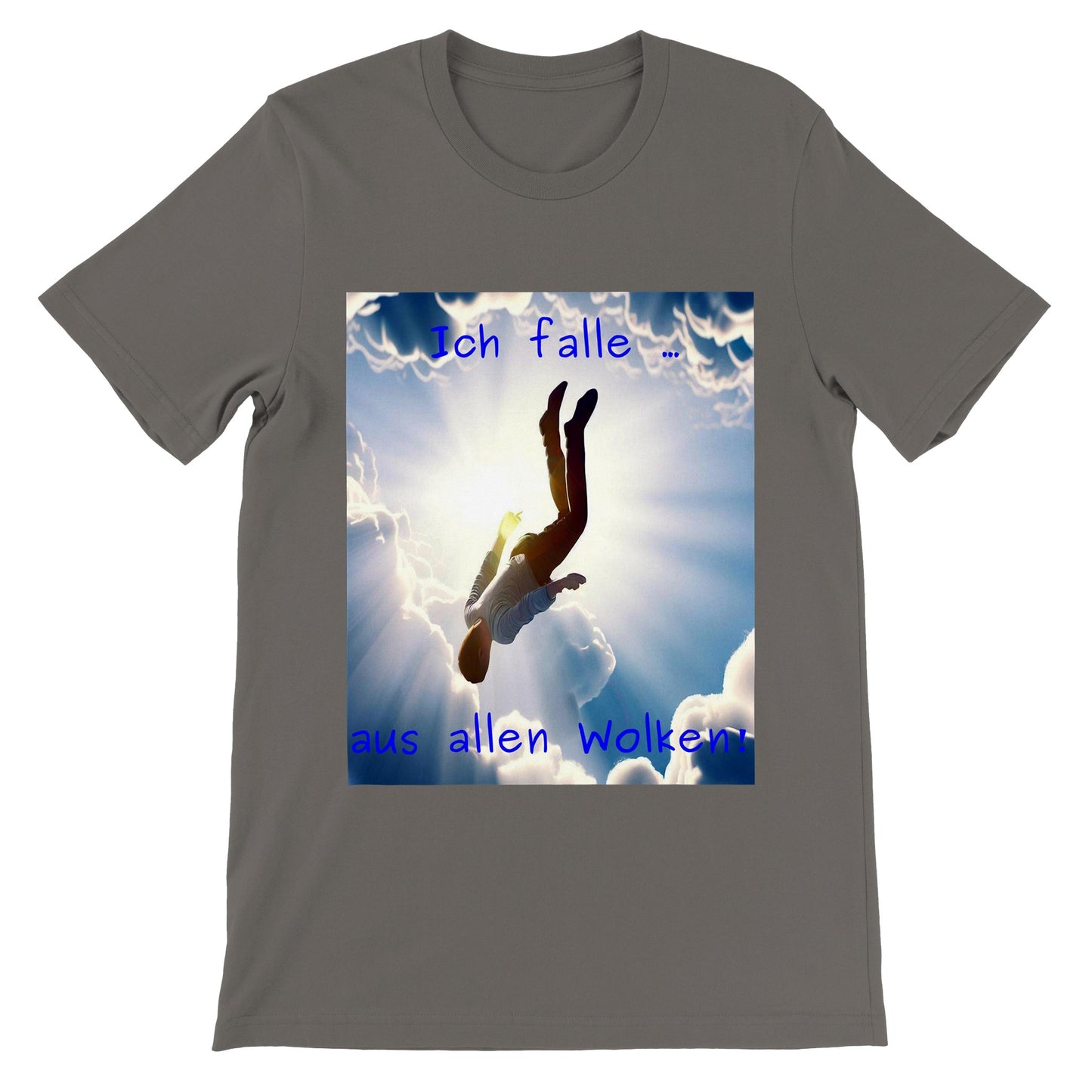 Falling from all clouds (man version, back with text) - T-shirt (unisex)