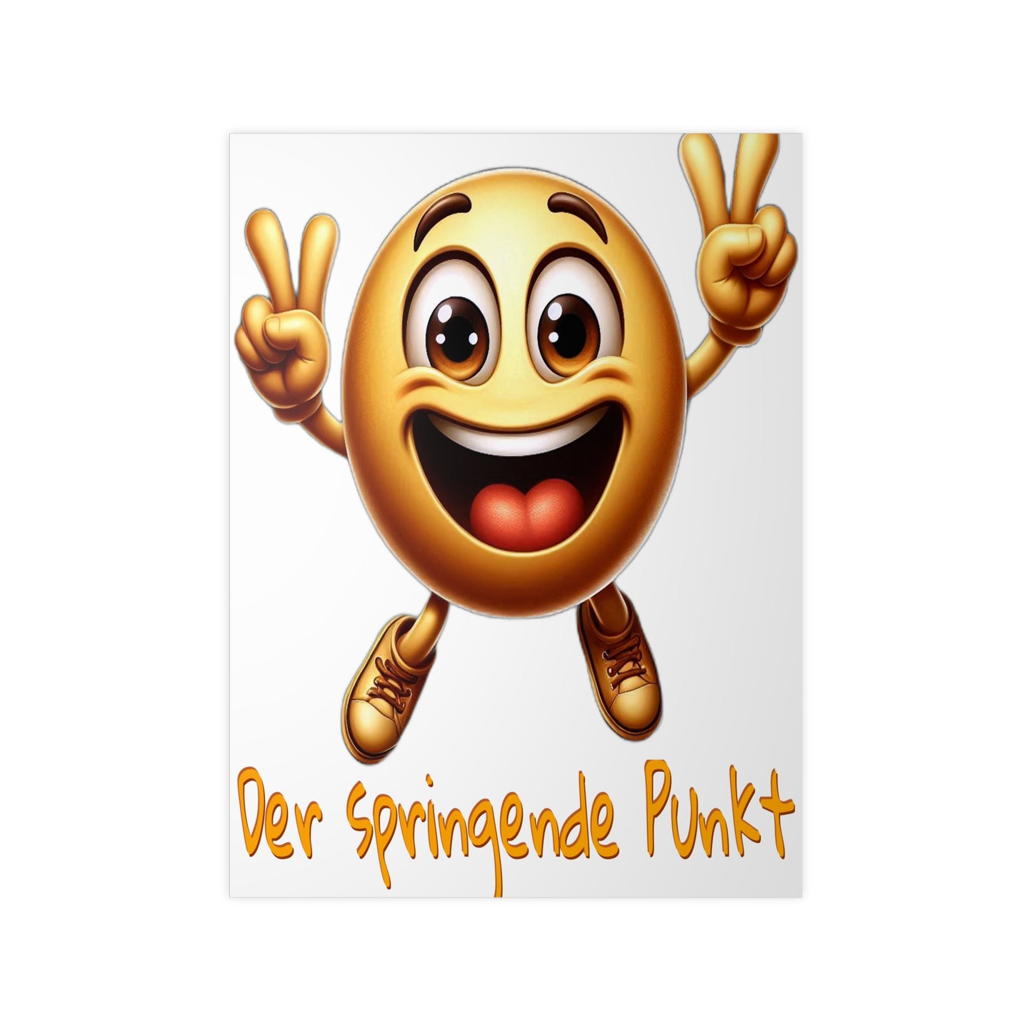 Der springende Punkt (orange) - Portrait Poster