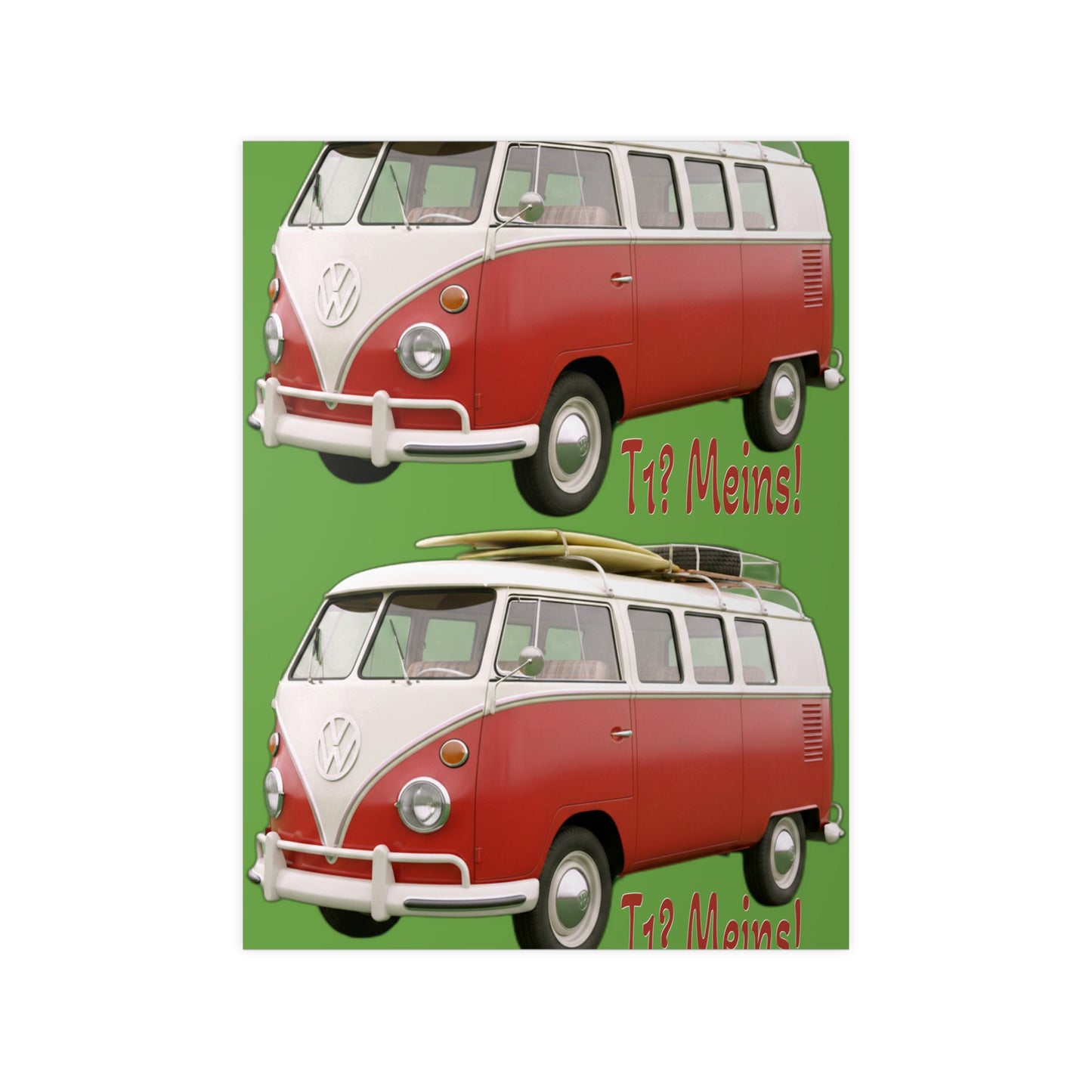 VW Bulli T1 rot - Poster