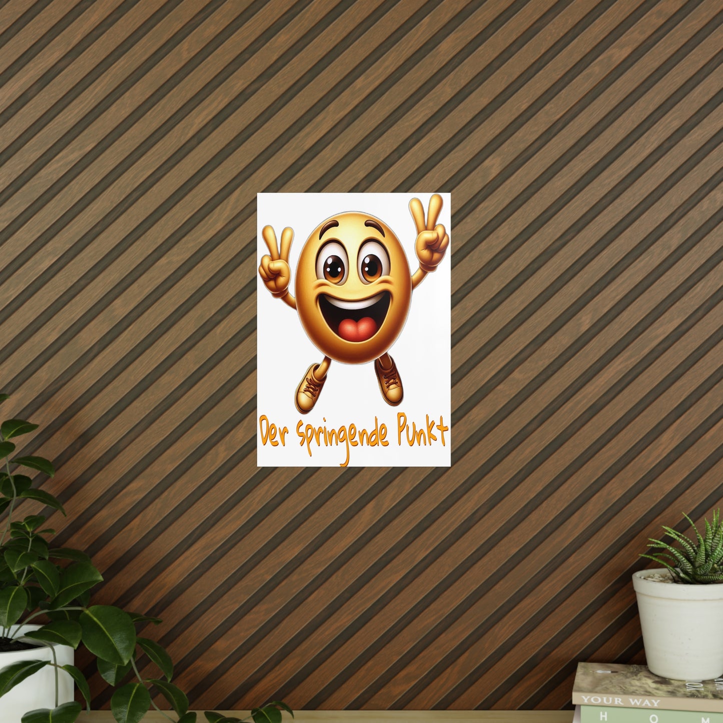 Der springende Punkt (orange) - Portrait Poster