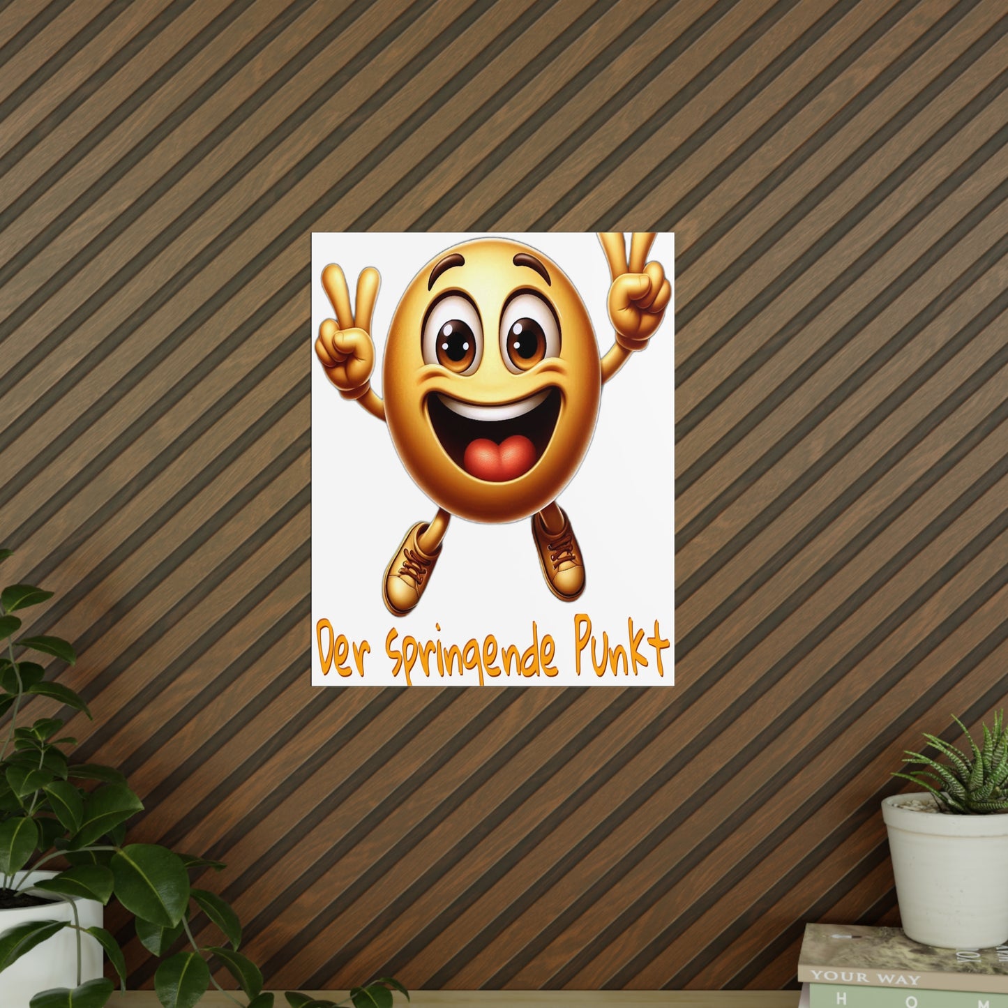 Der springende Punkt (orange) - Portrait Poster
