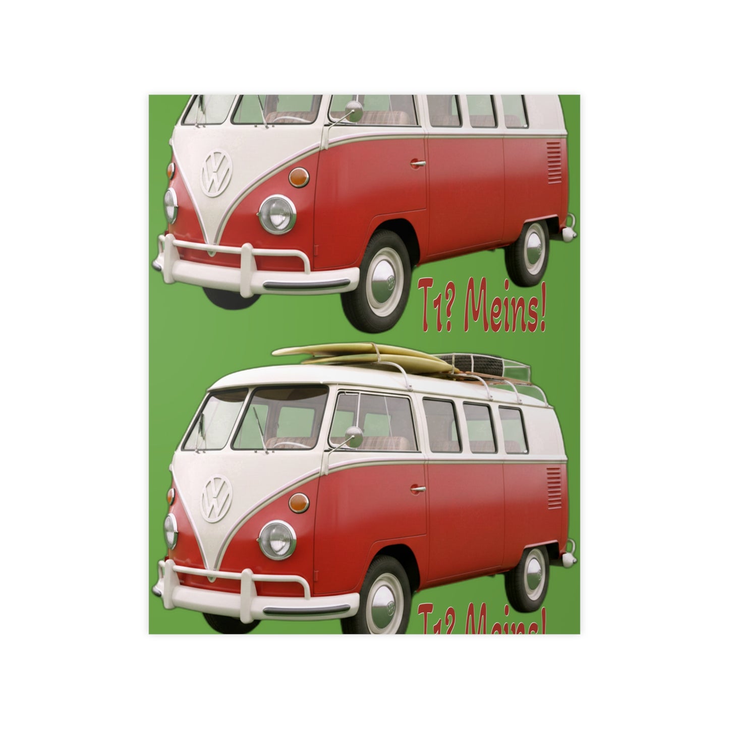 VW Bulli T1 rot - Poster