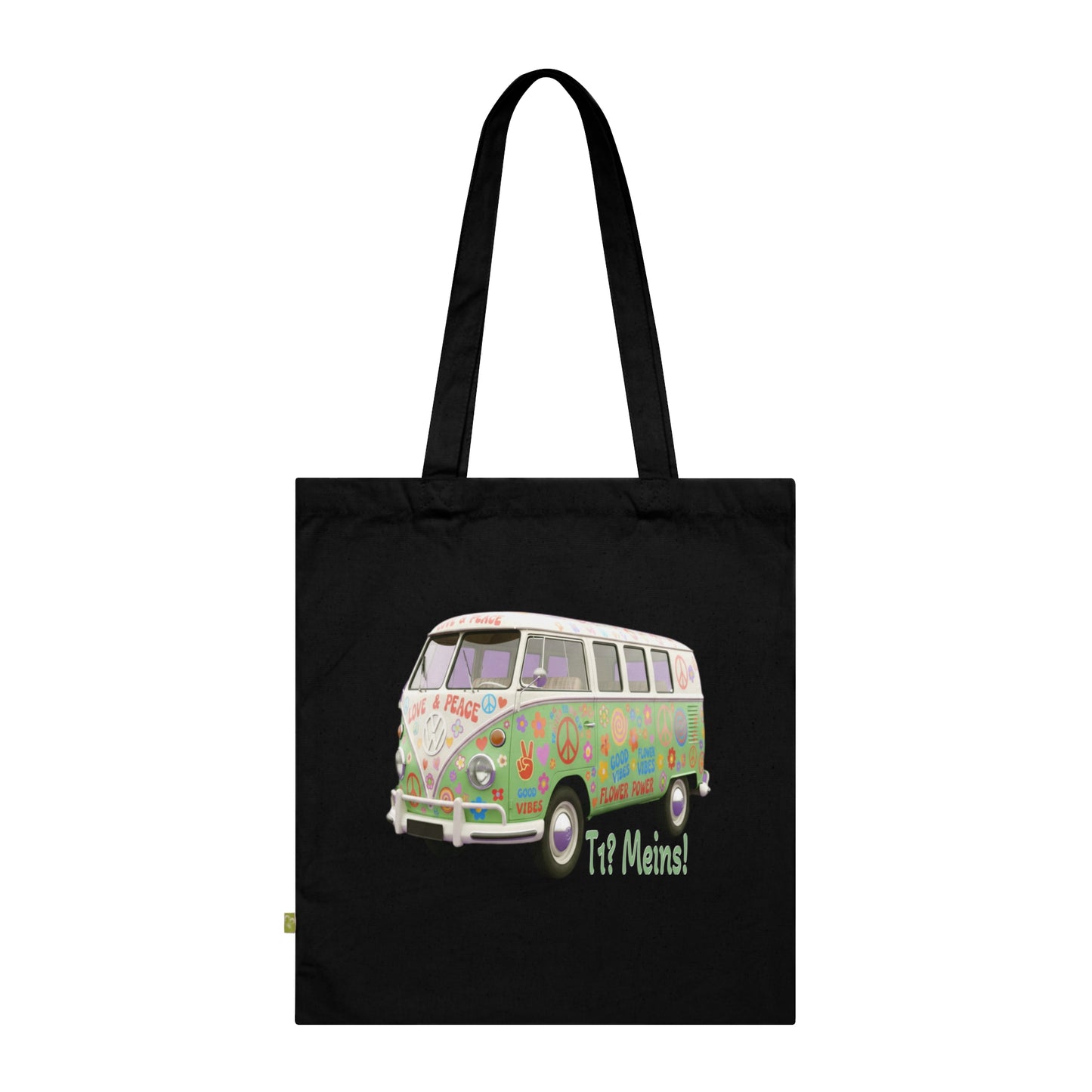 VW Bulli T1 grün (Rückseite Bulli rot) - Bio-Bag