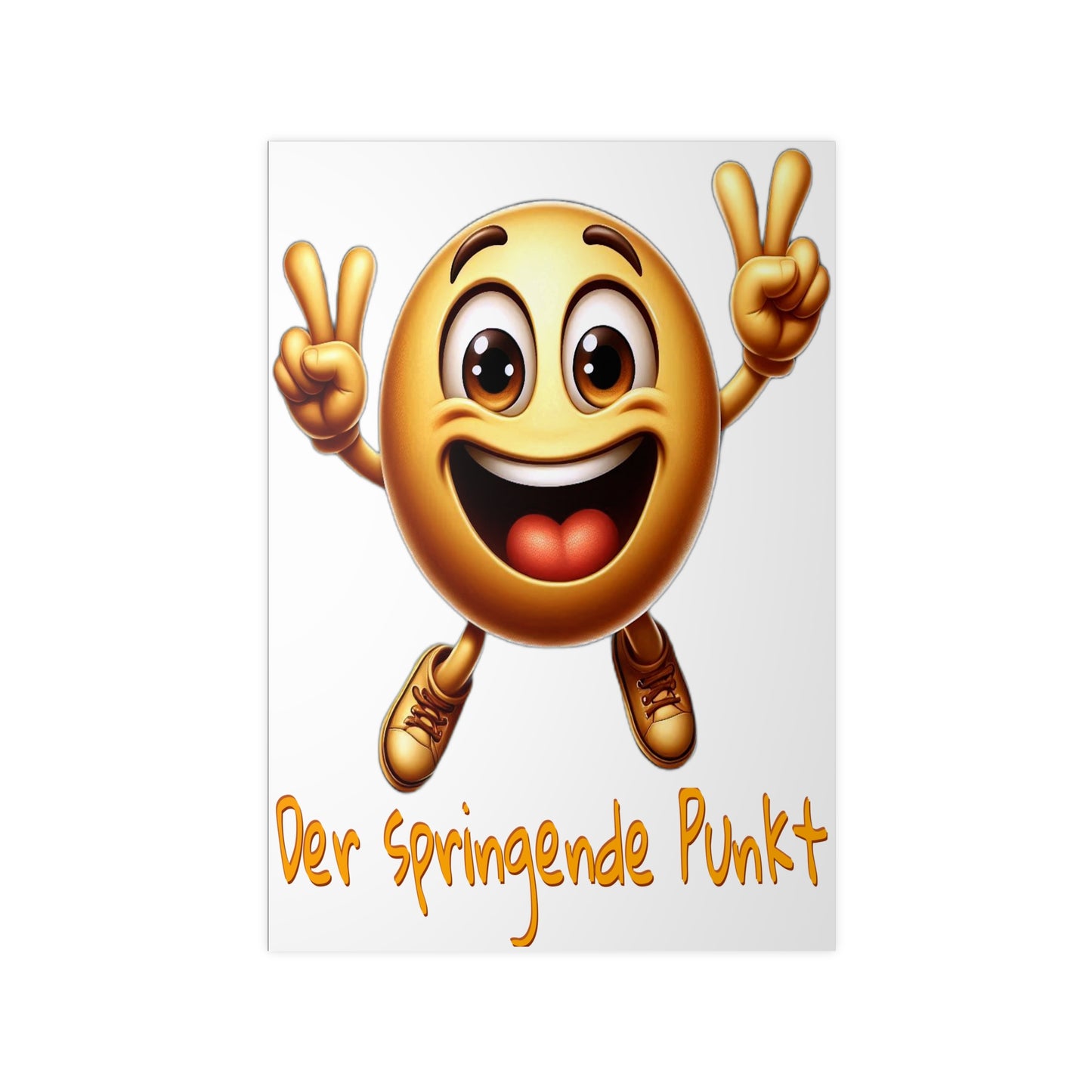 Der springende Punkt (orange) - Portrait Poster