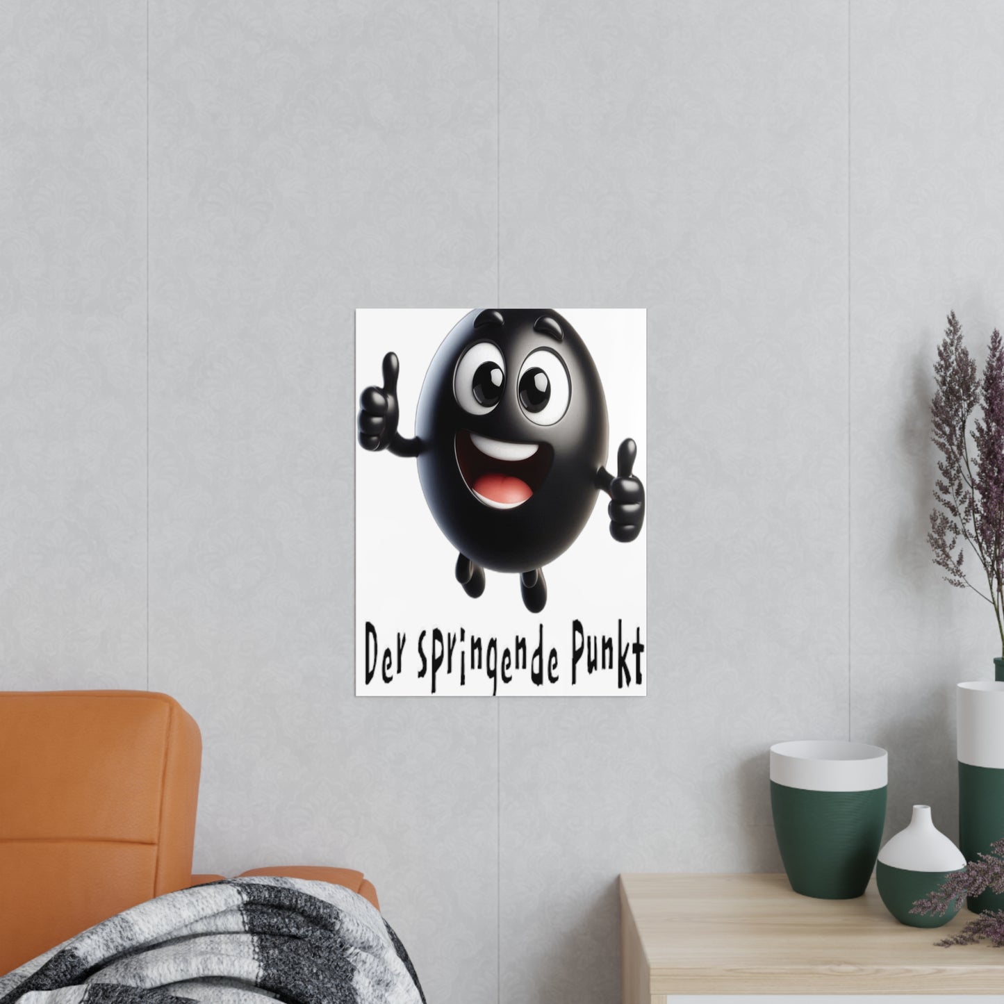 Der springende Punkt (schwarz) - Portrait Poster