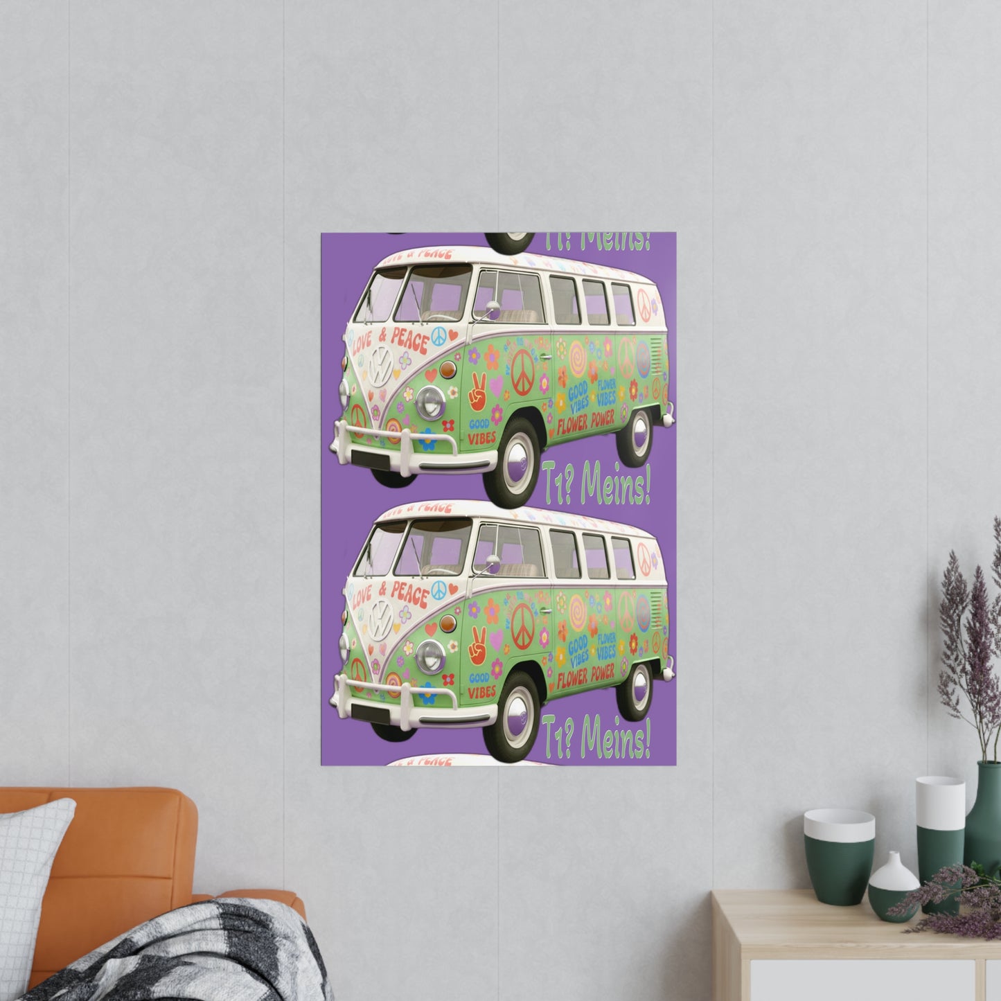 VW Bulli T1 grün - Poster