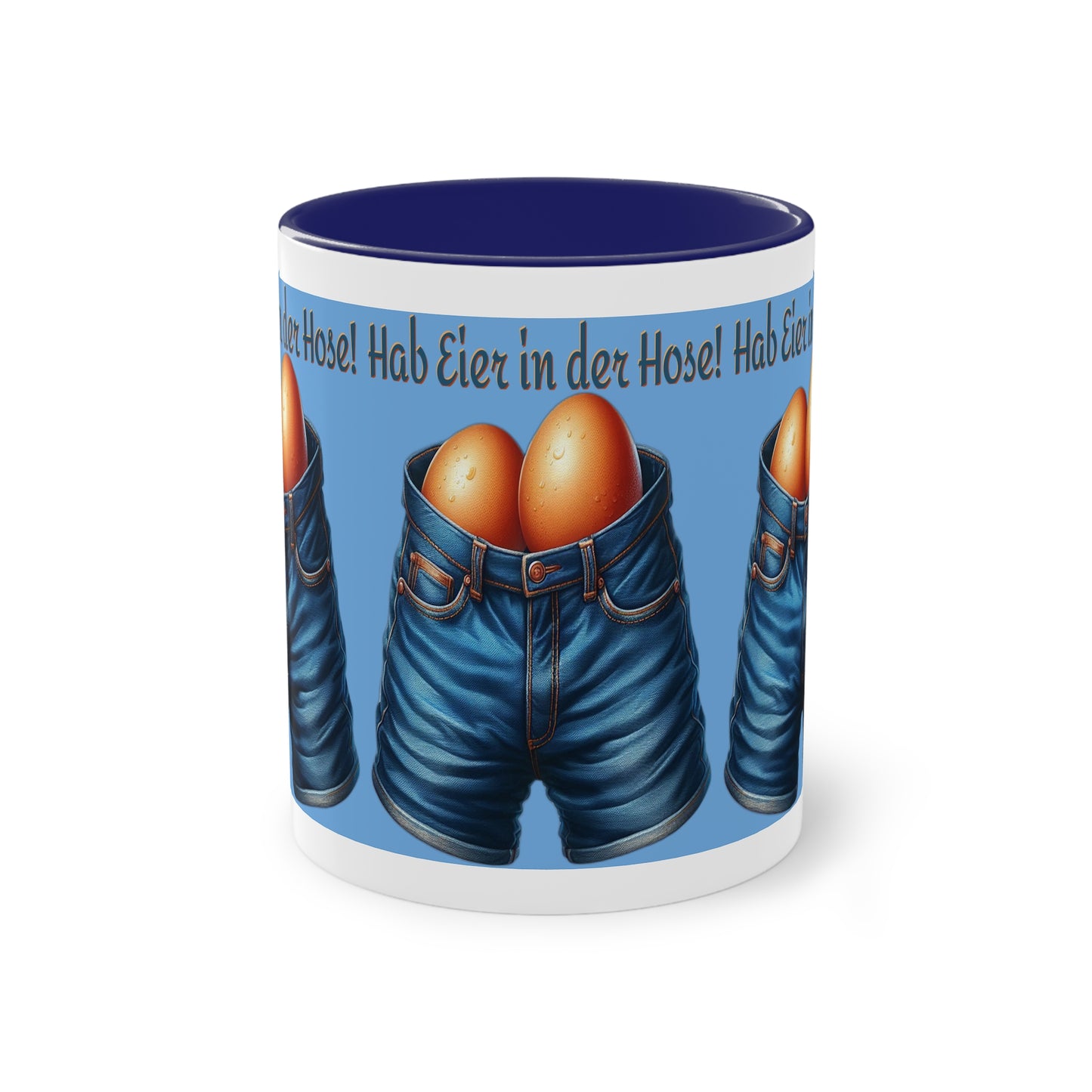 Eier in Hose - Tasse