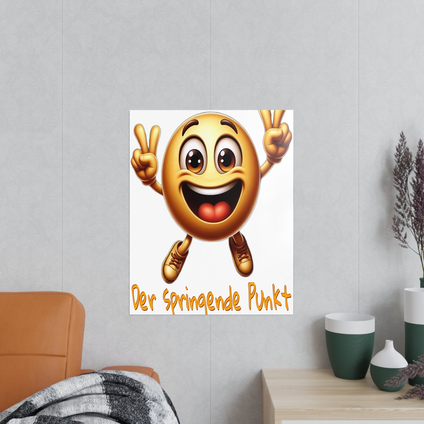Der springende Punkt (orange) - Portrait Poster